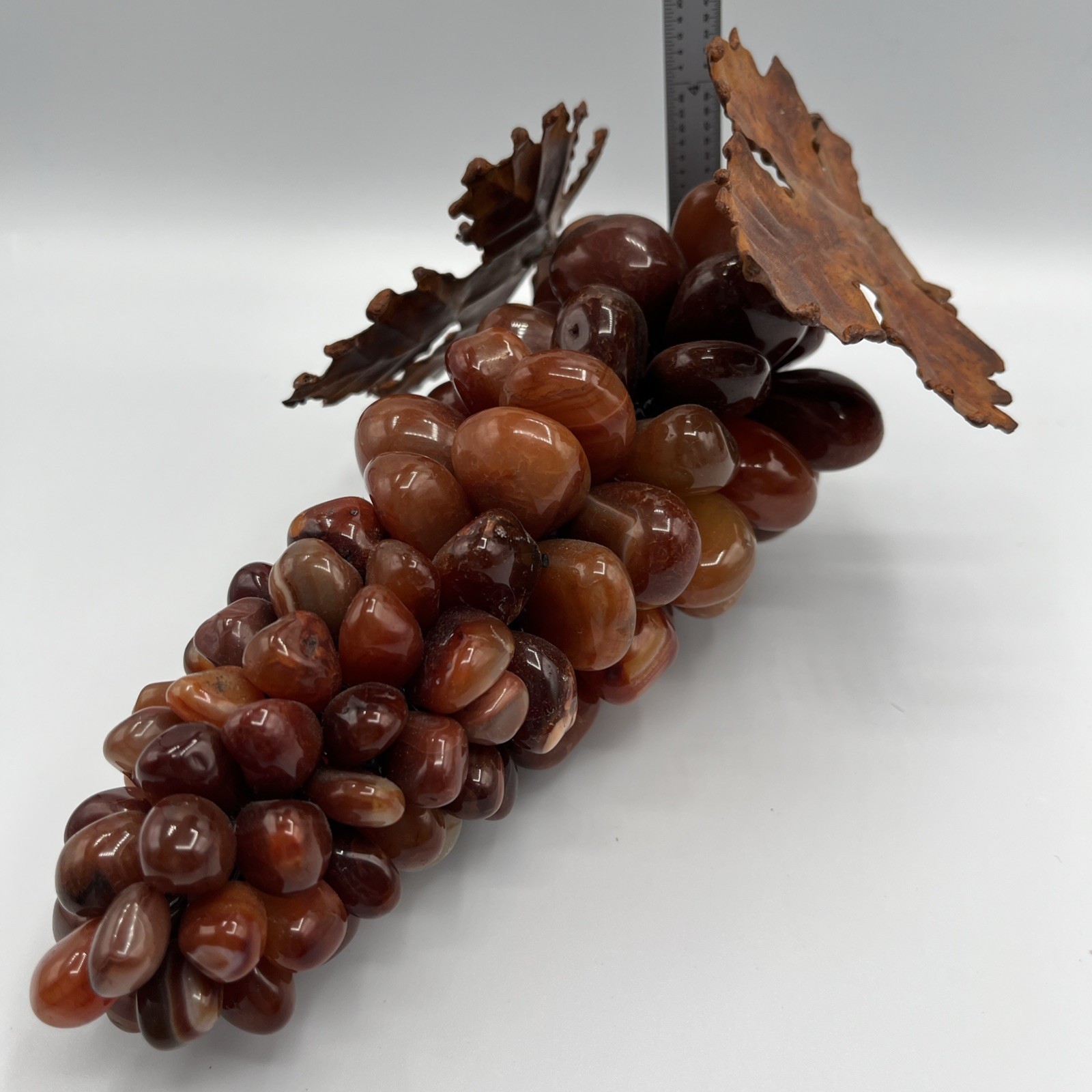 Vintage Large Polished Agate Stone Multi-red Grape Stone 8.5″ Cluster See Video