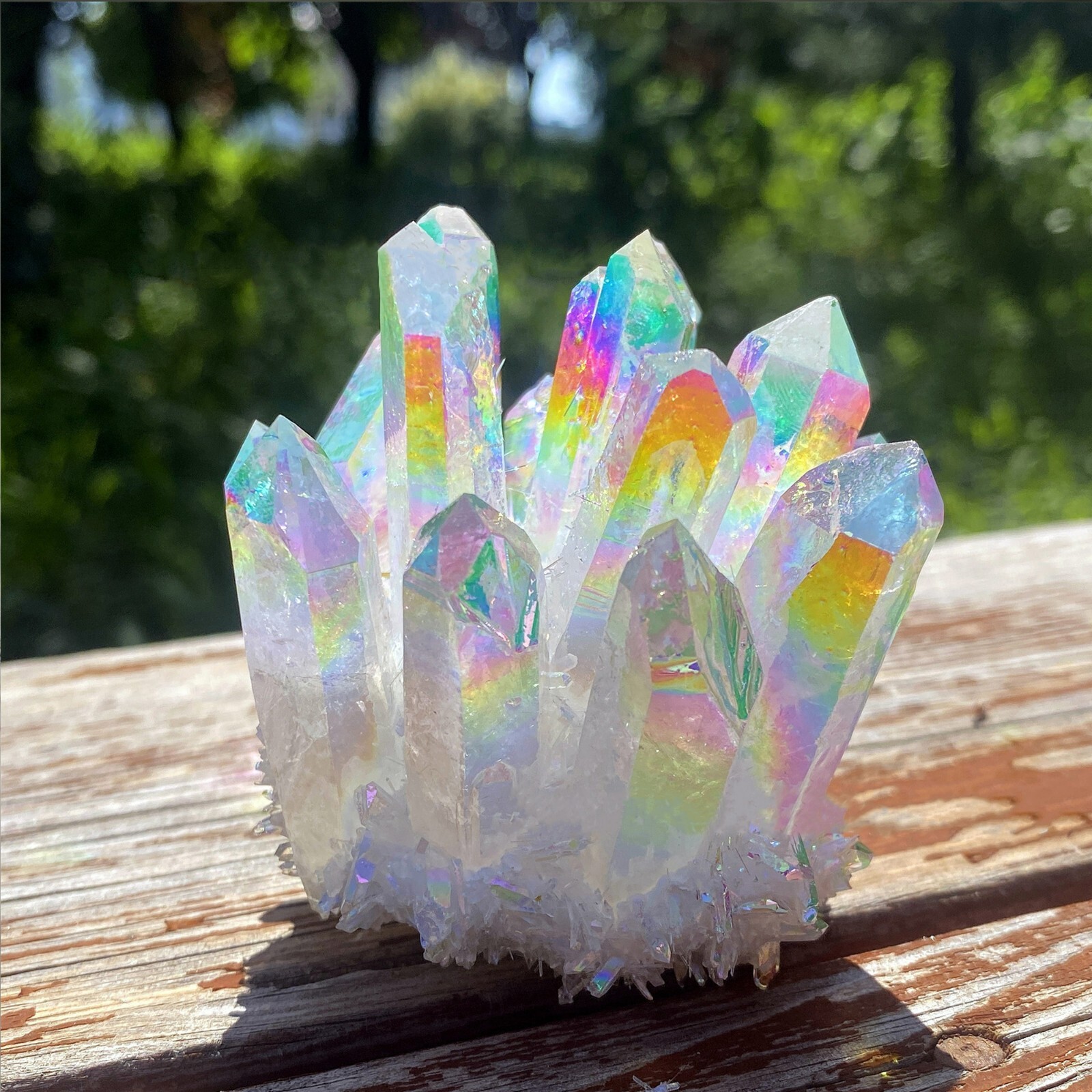 200g-300g Large Angel Aura Clear Quartz Crystal Healing Cluster Mineral Rocks