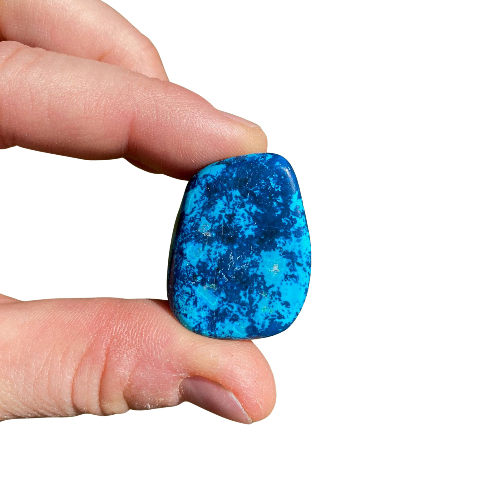 Shattuckite Tumbled Stone – Polished Natural Shattuckite Crystal from Congo