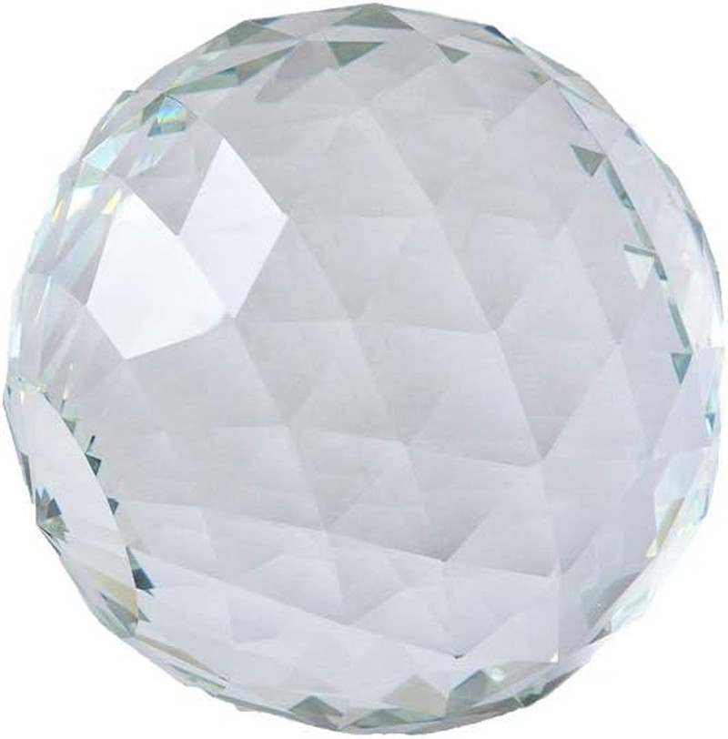 Clear Cut Crystal Sphere 50mm Faceted Gazing Ball Glass Ball Prisms Suncatcher H