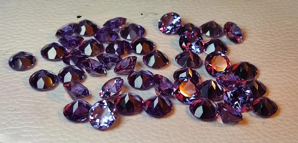 7×7 MM (10 Pcs) Natural Color Change Alexandrite Certified Loose Gemstone Lot