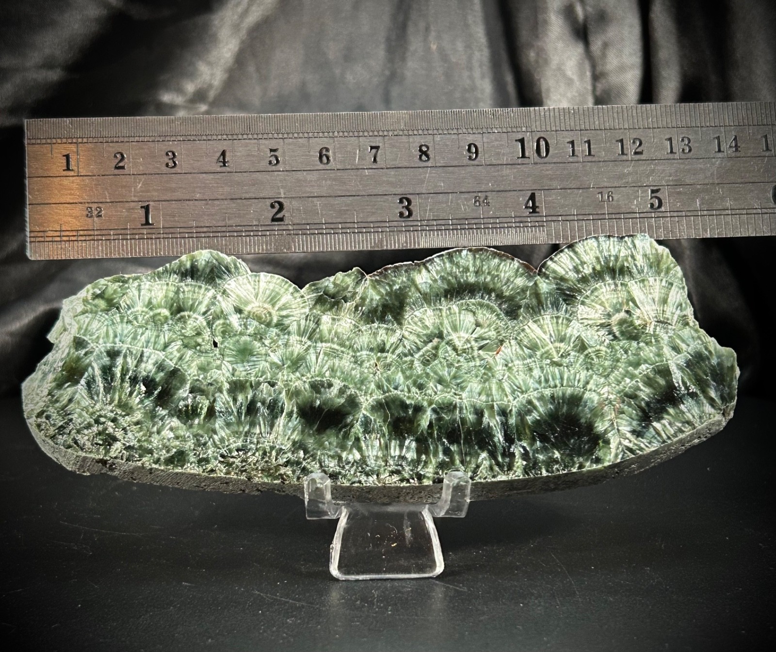 5.34″ Seraphinite Slab Polished Front/Unpolished Back 4.1oz (116 grams)