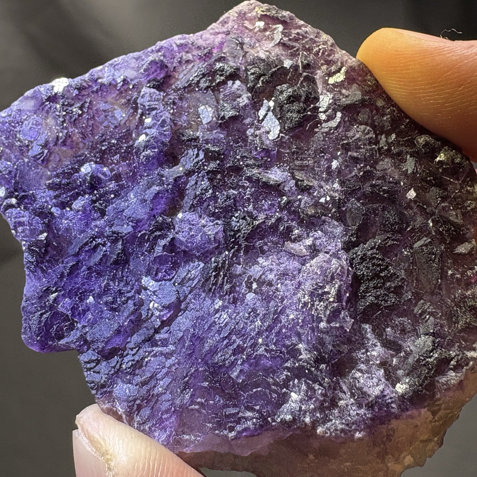 Natural Crystal Cubic Fluorite Stepped-Growth Specimen Raw Mineral Reiki #F24