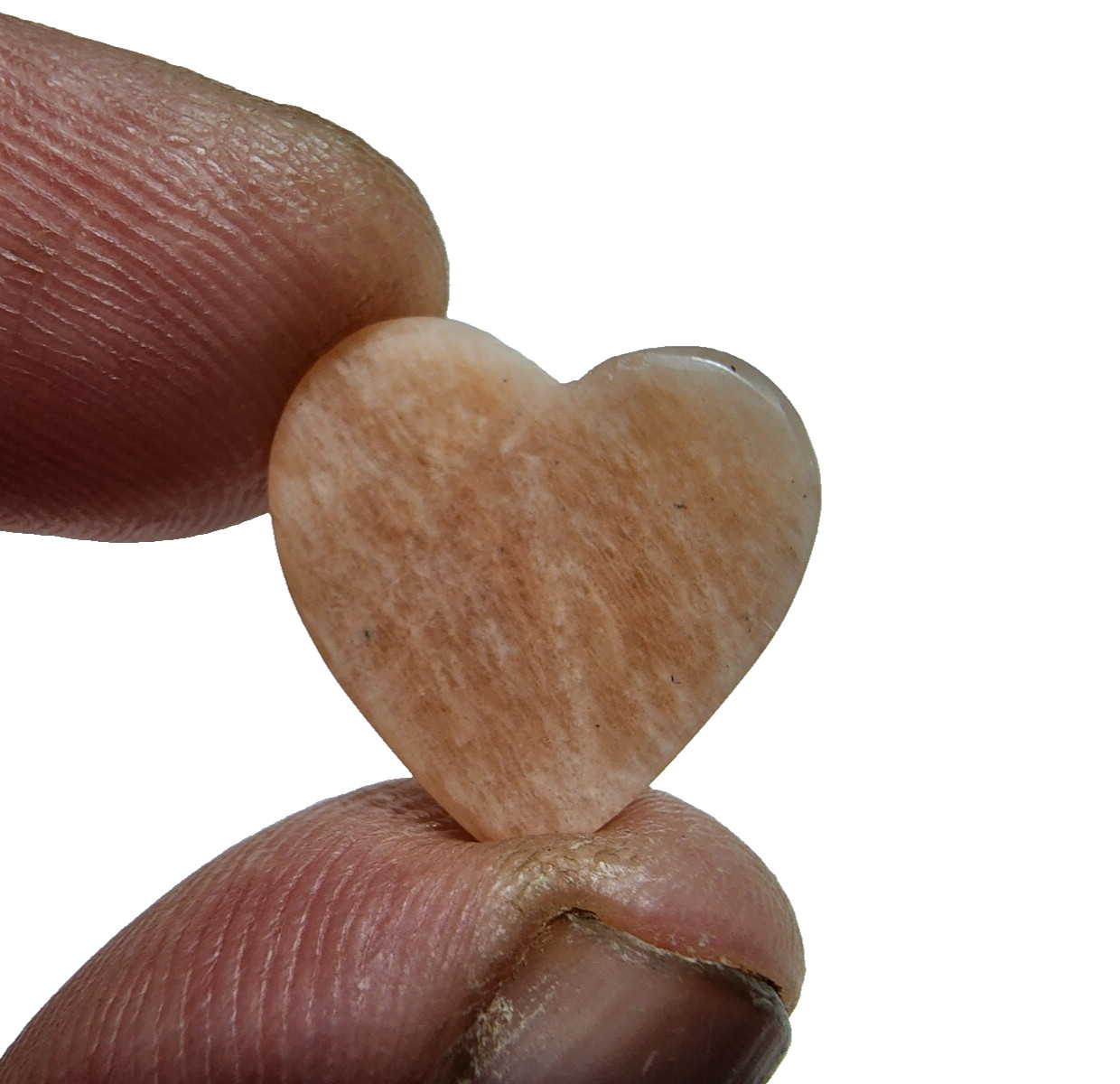 14 Crt Ultimate Rare Peach Amazonite Gemstone Cabochon Heart Shape Jewelry Stone