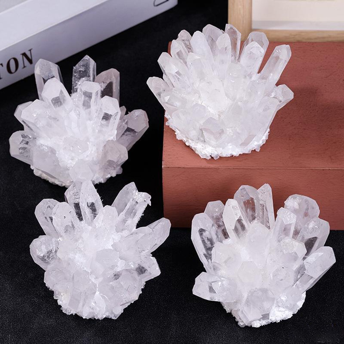 400g+ Rare Large Raw Clear Quartz Crystal Cluster Quartz Mineral Specimens Decor