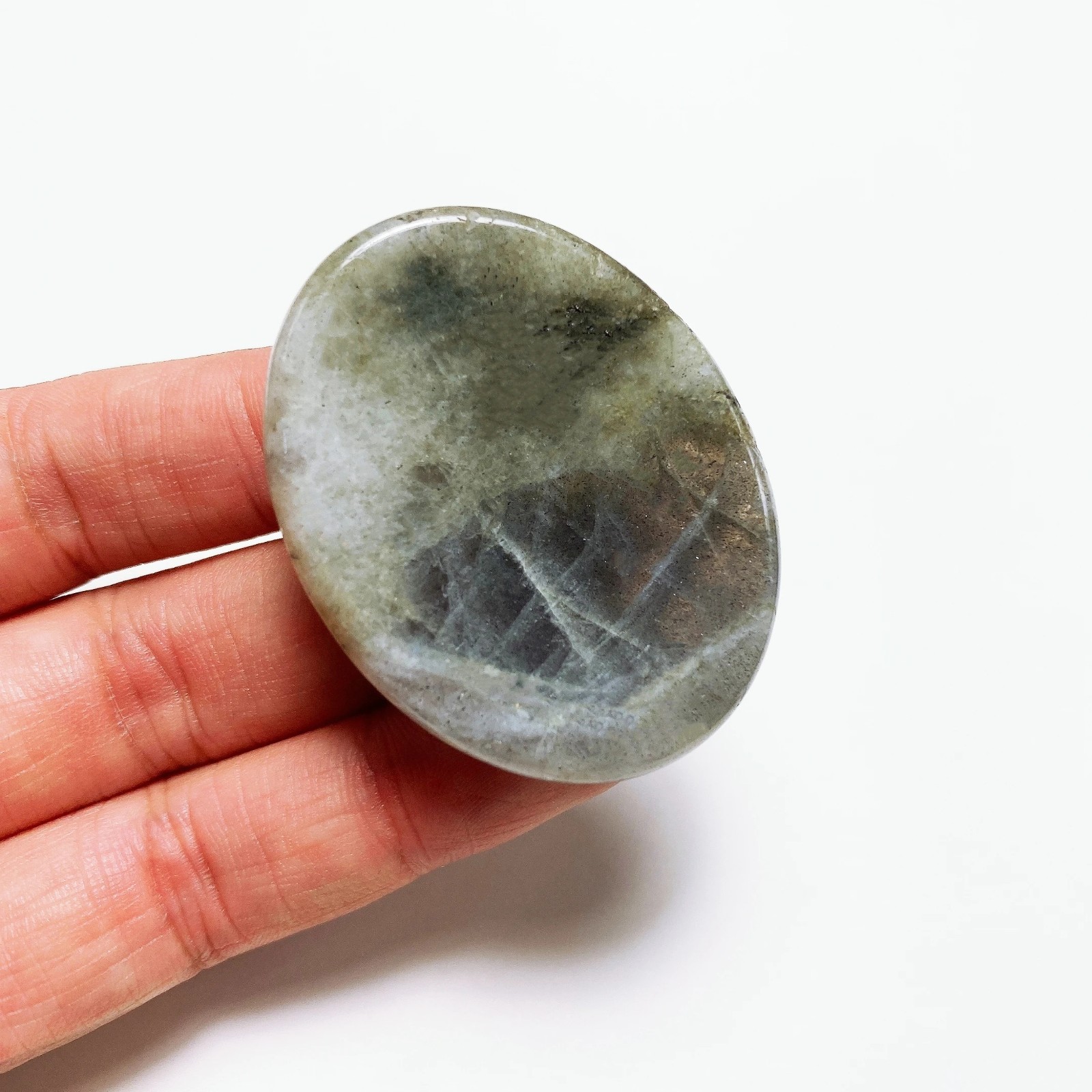 NATURAL CRYSTAL Worry Stone Palm Stone 45mm Polished Thumb Stone 40+ Varieties