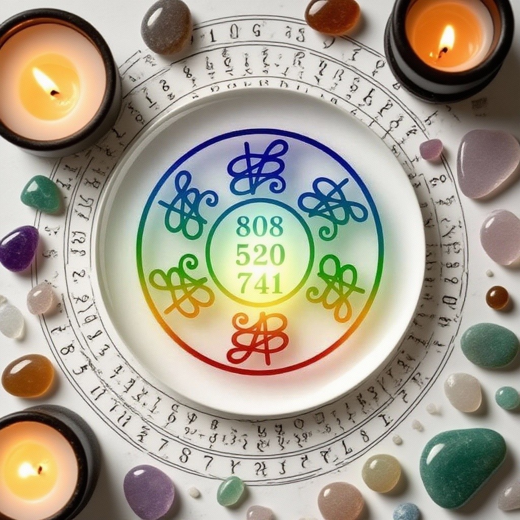 Rainbow Sacred Geometry Crystal Plate: Reiki Chakra Healing, Angel Numbers
