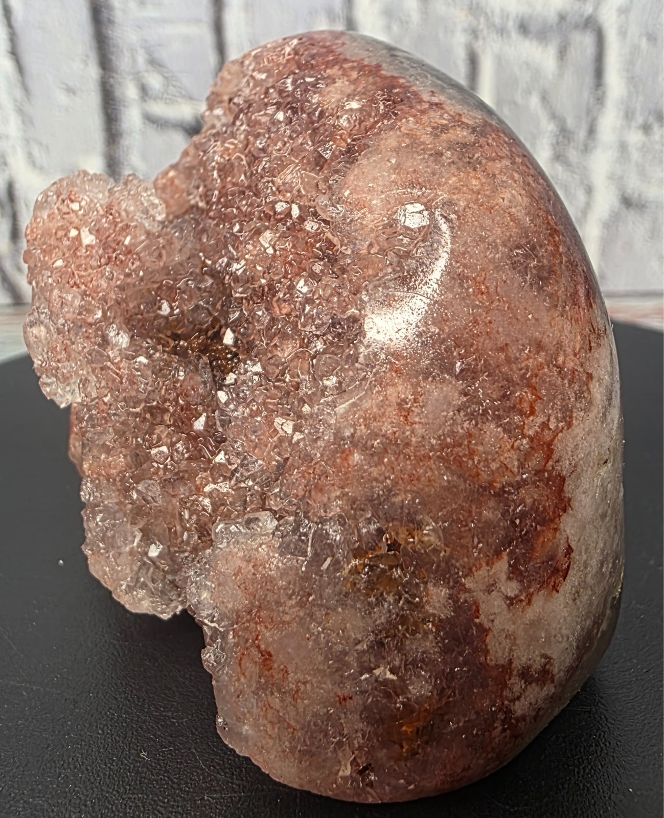 Patagonian Pink Amethyst Druzy Freeform Argentina Self Standing 148.58g