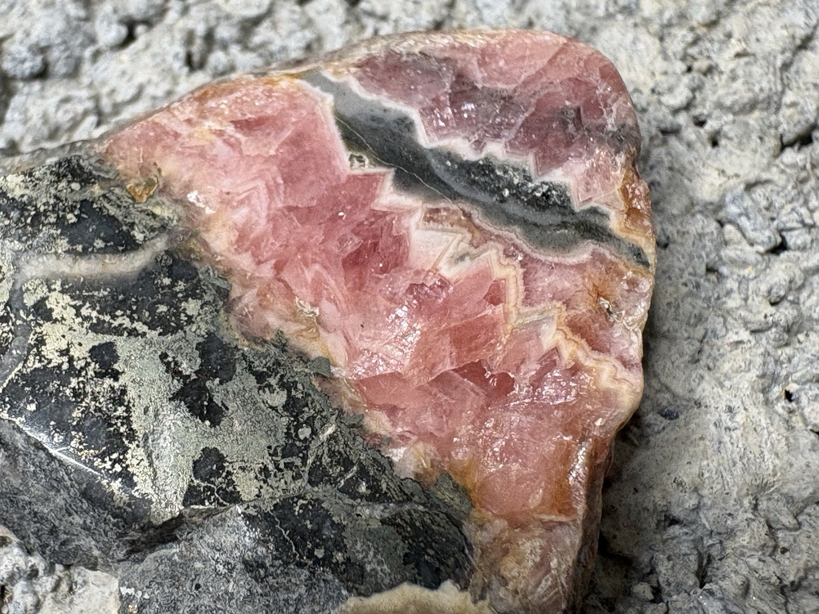 1.3″ POLISHED / ROUGH NATURAL 5mm RHODOCHROSITE CRYSTAL STONE ARGENTINA 11.8g *4
