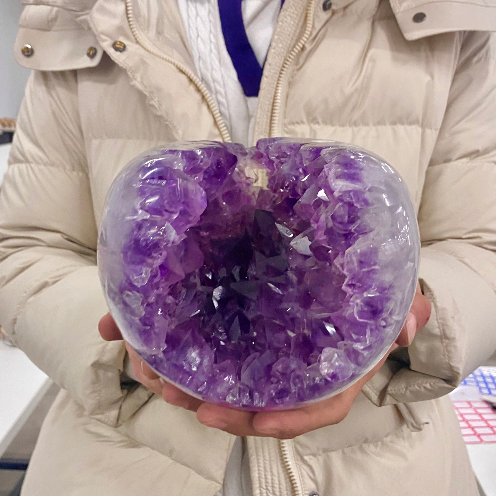 13LB Natural Amethyst geode quartz cluster crystal specimen energy healing