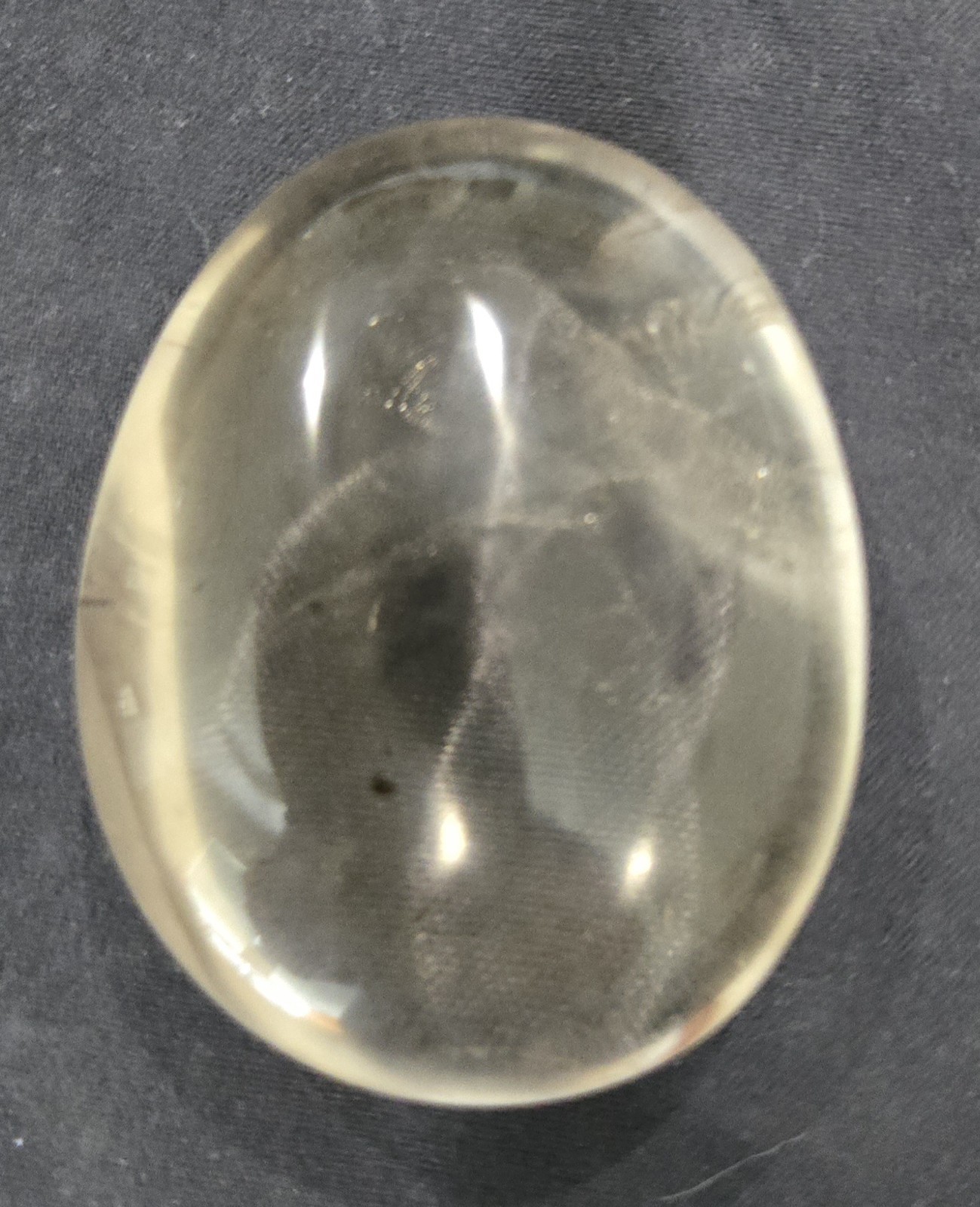 Light Smoky Clear Quartz Tumbled Stone Crystal 69g Polished Pocket Worry Stone