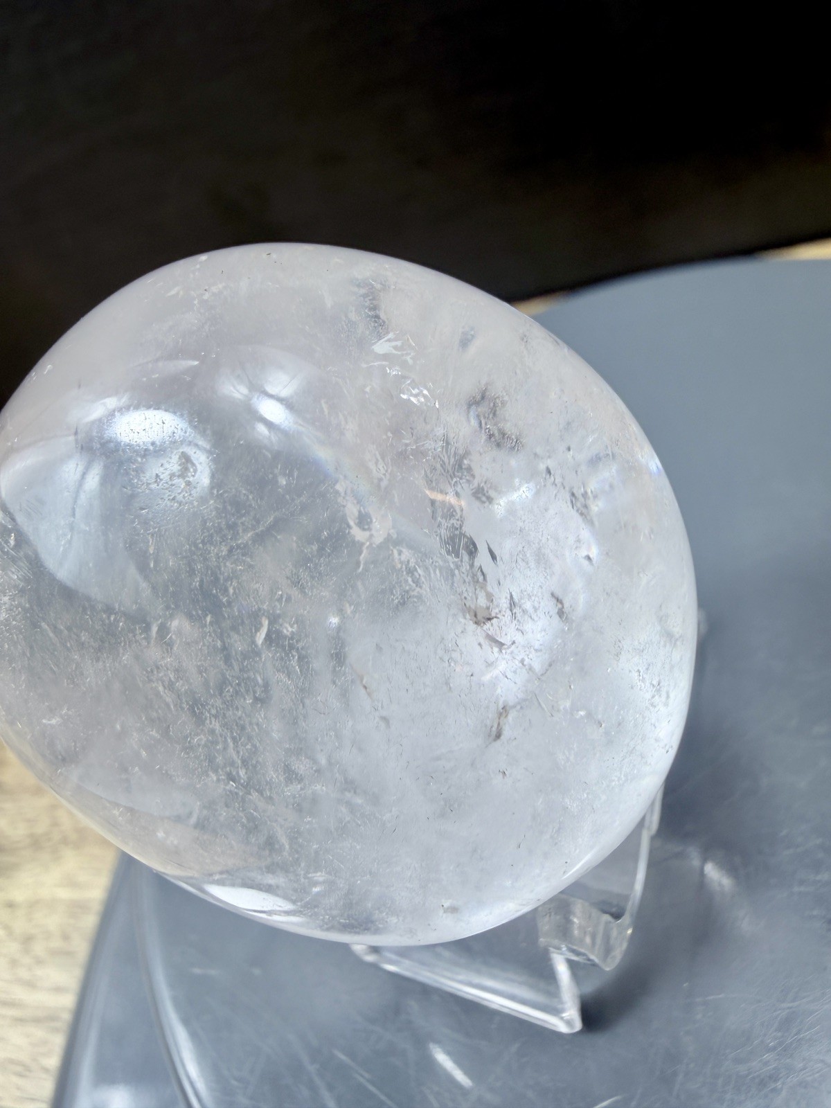Crystal Clear Quartz Palmstone Natural Master Healer spiritual meditate 90g (4)