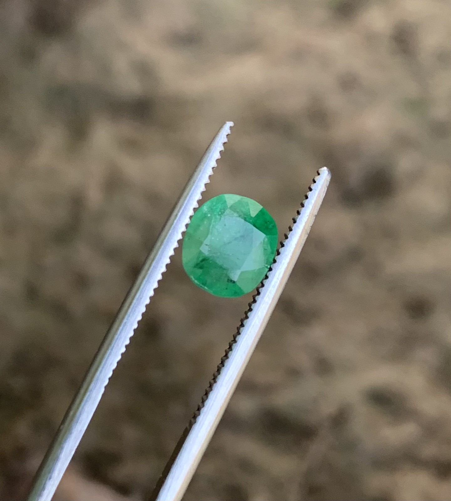 0.65 Ct Natural Oval Shape Emerald Gemstone From Pakistan.