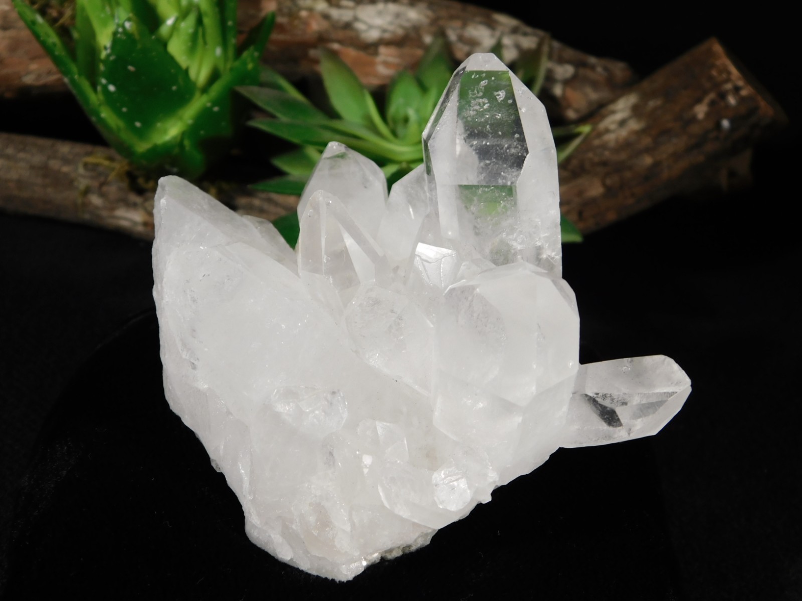 TRANSLUCENT Points! Nice and Natural QUARTZ Crystal Cluster Brazil 282gr