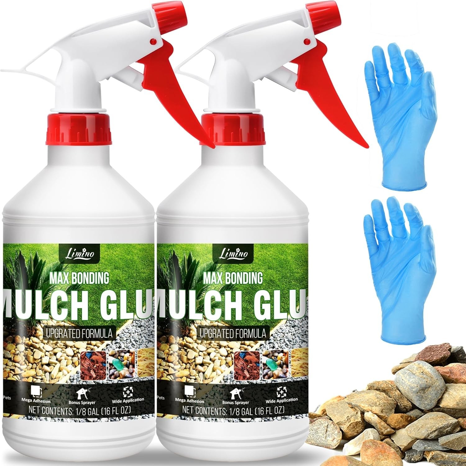 Strong 32oz Gravel Glue – Ready-to-Use Mulch Lock for Gardens & Landscapes