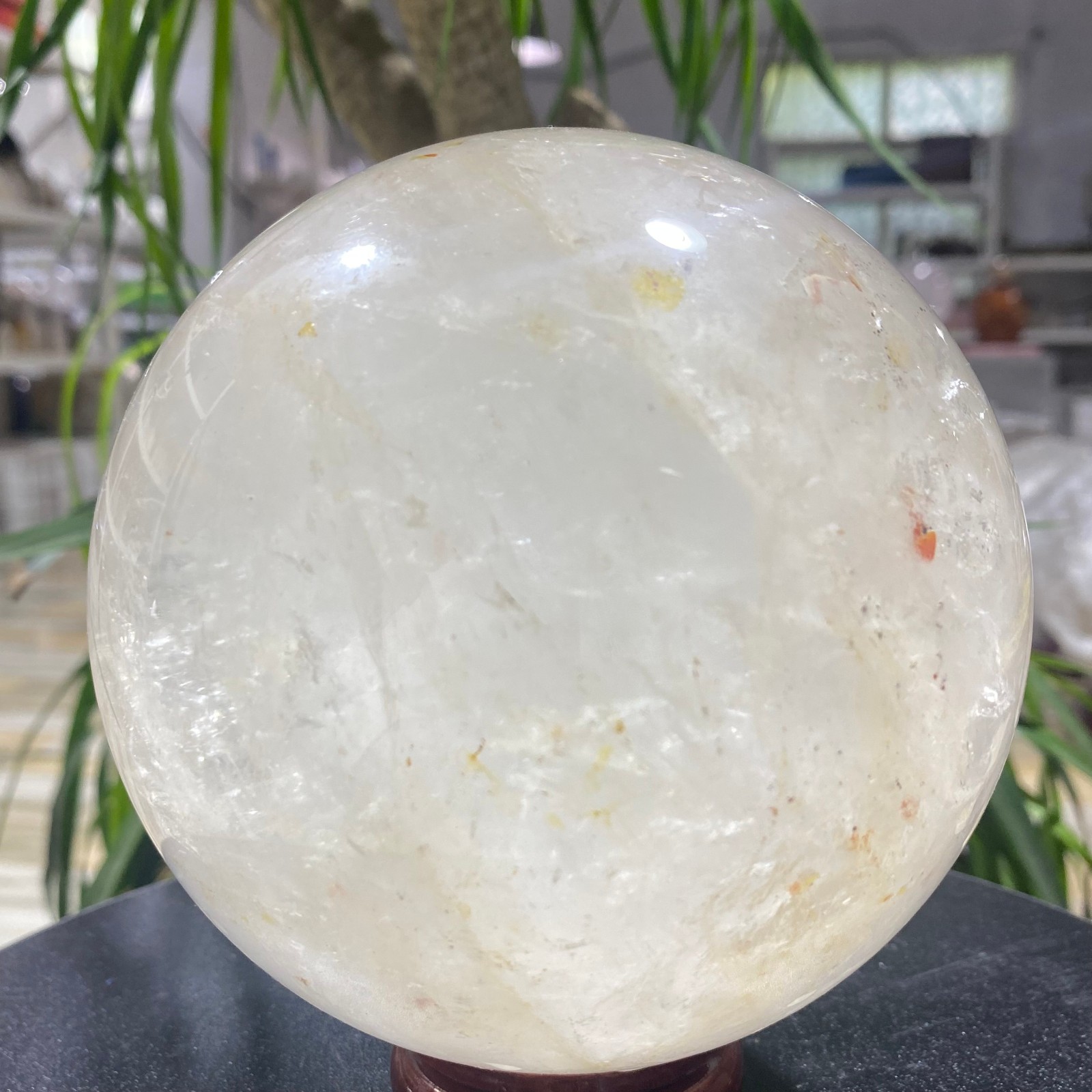 6.39LB white crystal transparent quartz crystal ball Reiki repair