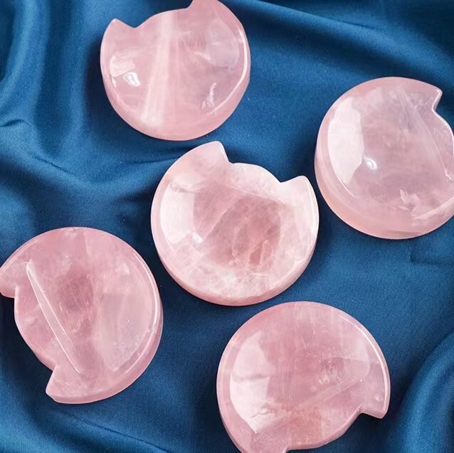 Natural Crystal – Pink Crystal Cat Claw Bowl Carvings Home Decoration