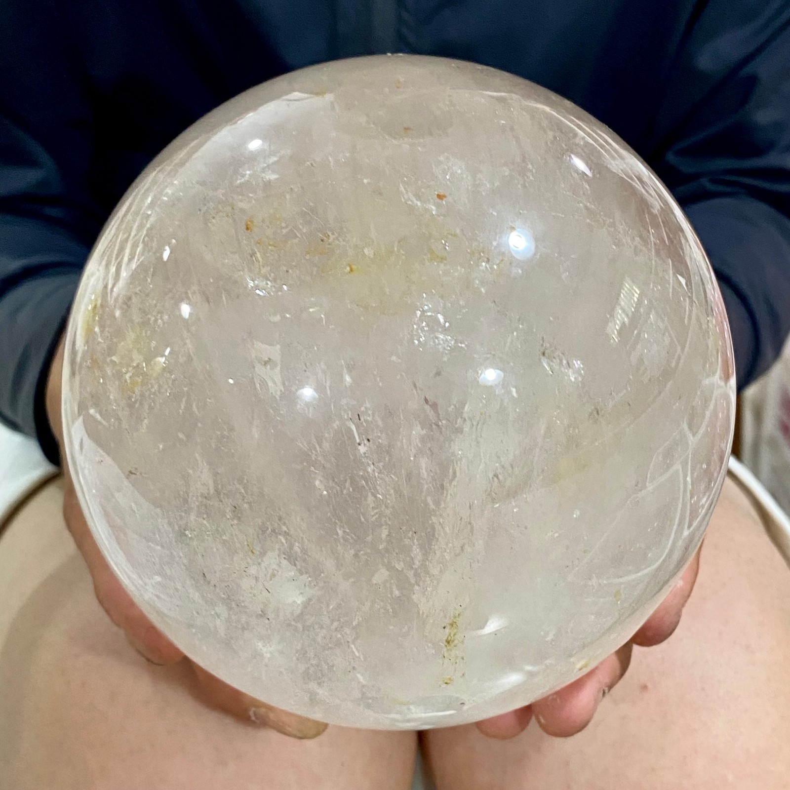 6.81LB Natural clear quartz sphere quartz crystal ball reiki Energy healing
