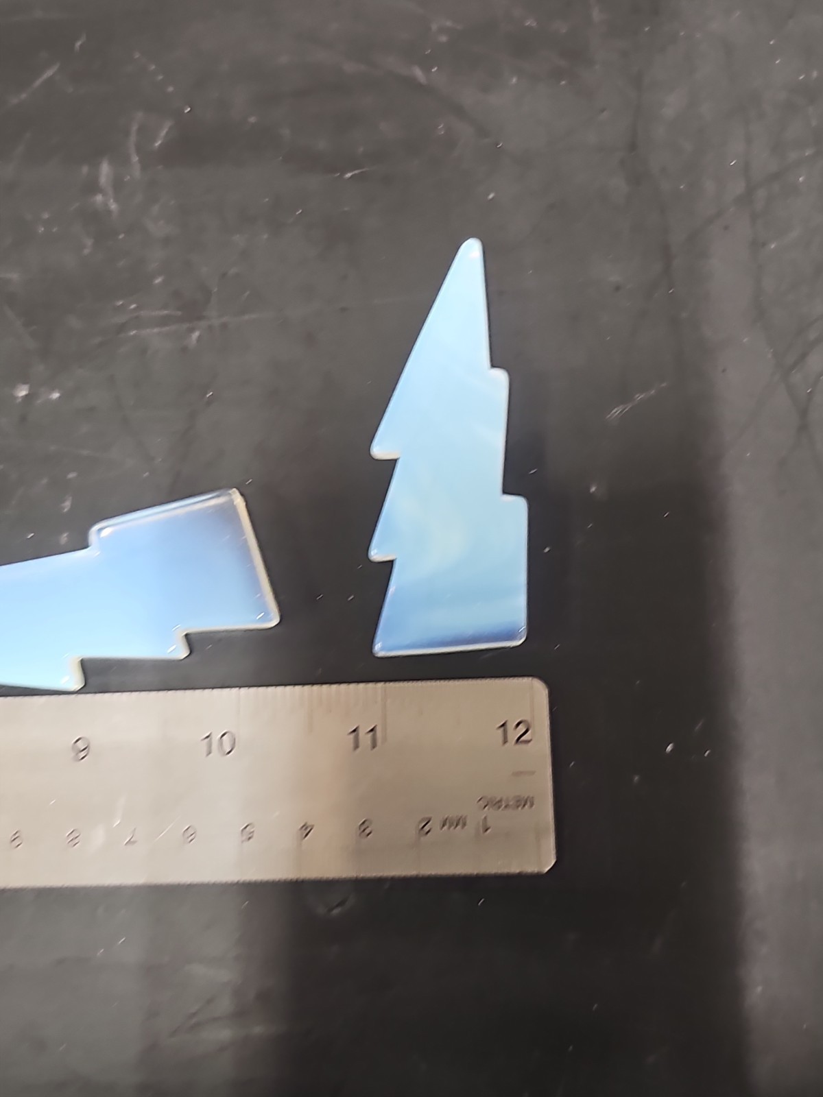 Wholesale Bulk Lot: 5 Opalite Lightning Bolt Carvings – 3″ Blue Iridescent…