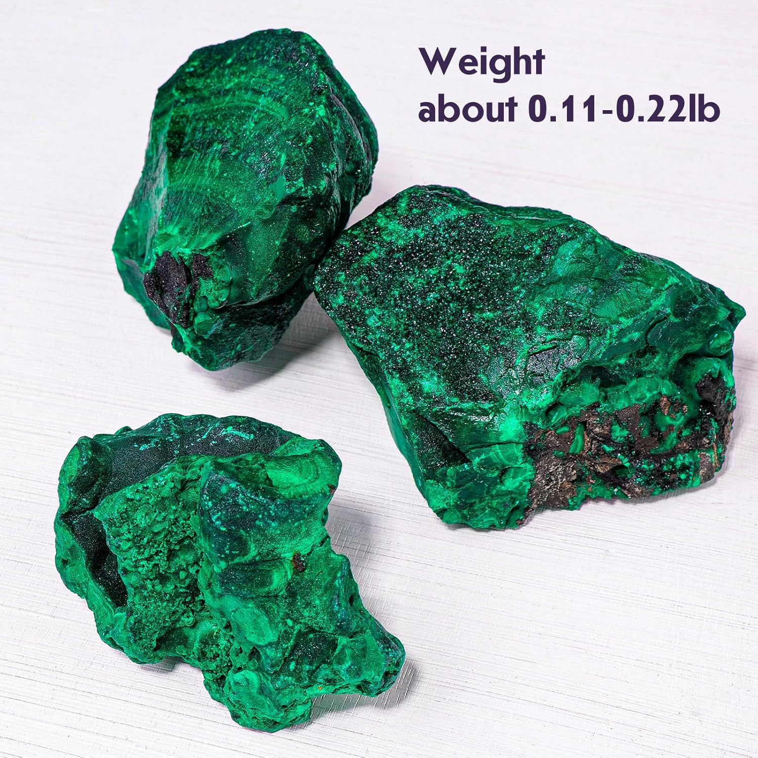 Natural Malachite Crystal Stone 0.11-0.22Lb Raw Malachite Stone Irregular Rough