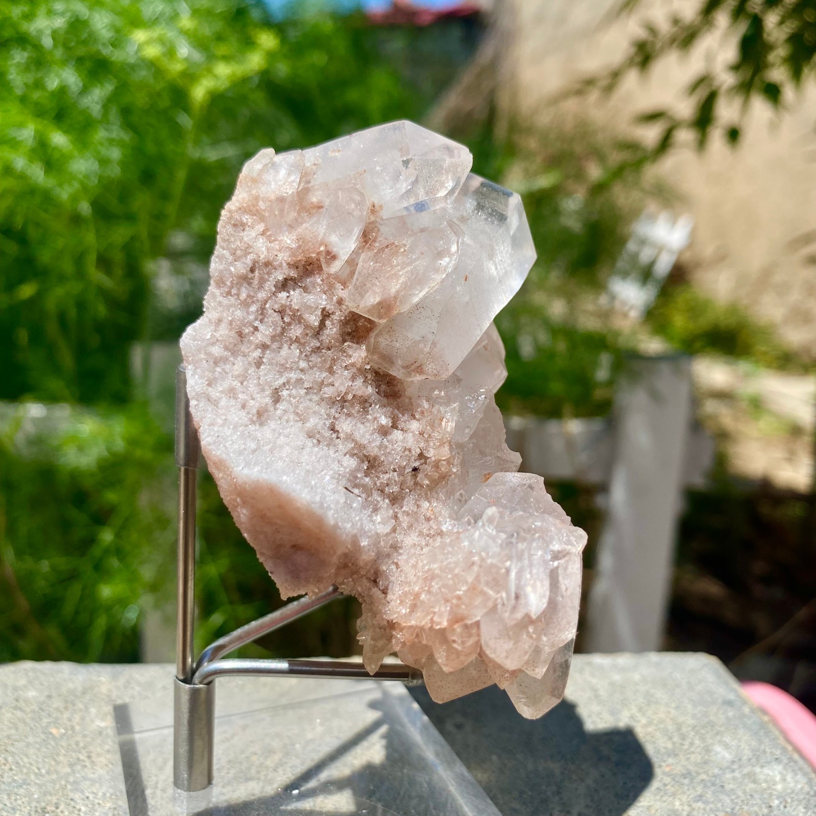 249G Natural Clear White Crystal Quartz Cluster Energy Healing Specimen