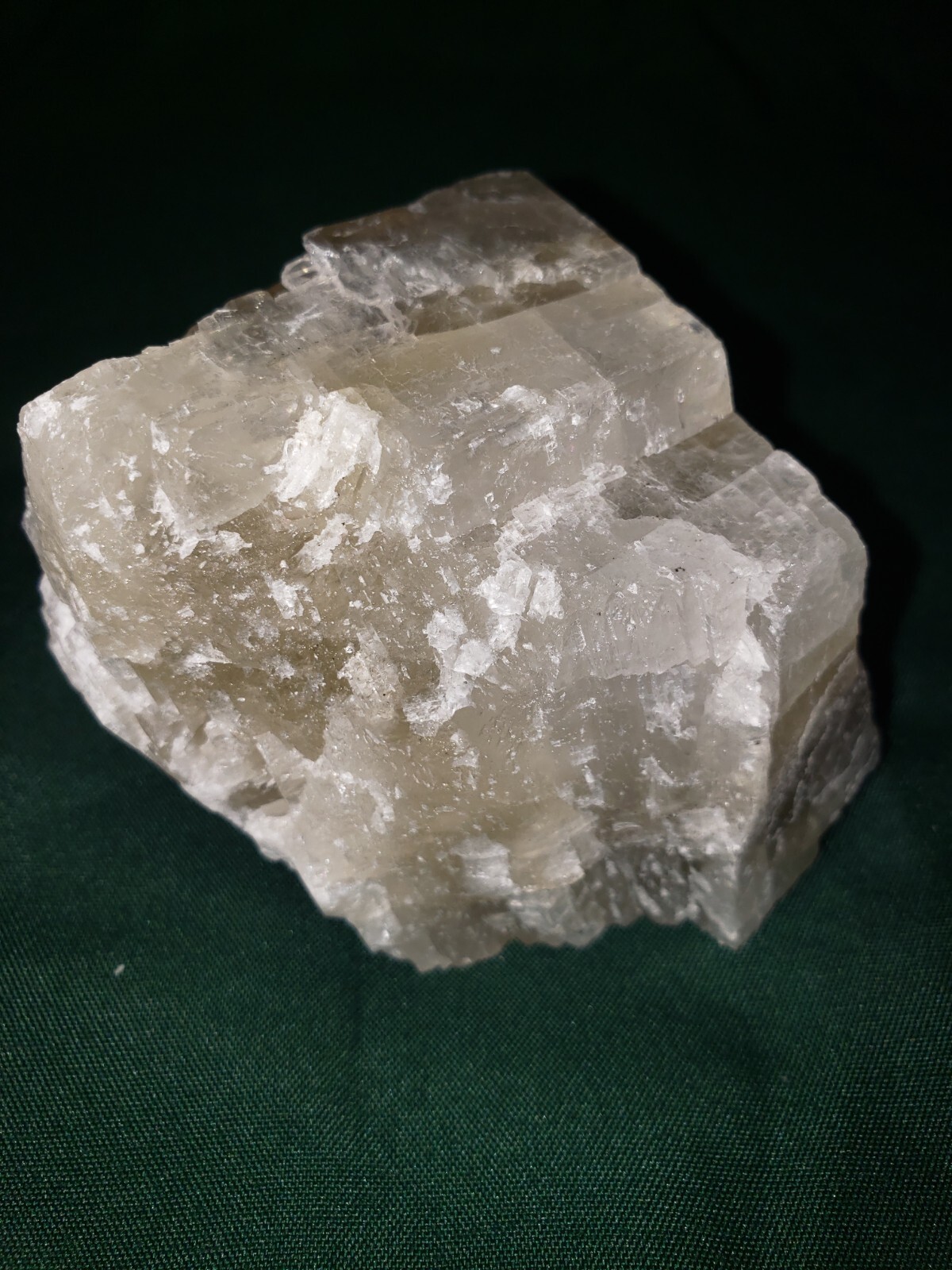 Large Calcite Crystal Yellow/White/Clear with rainbow hues 2.6 oz