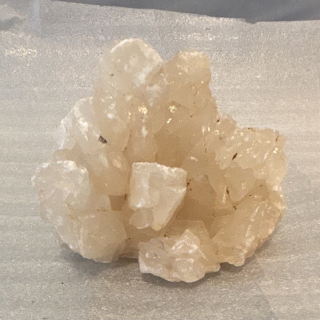 White Crystal Cluster Abundance Mineral Specimen Collectible, Approx. 3 Inches