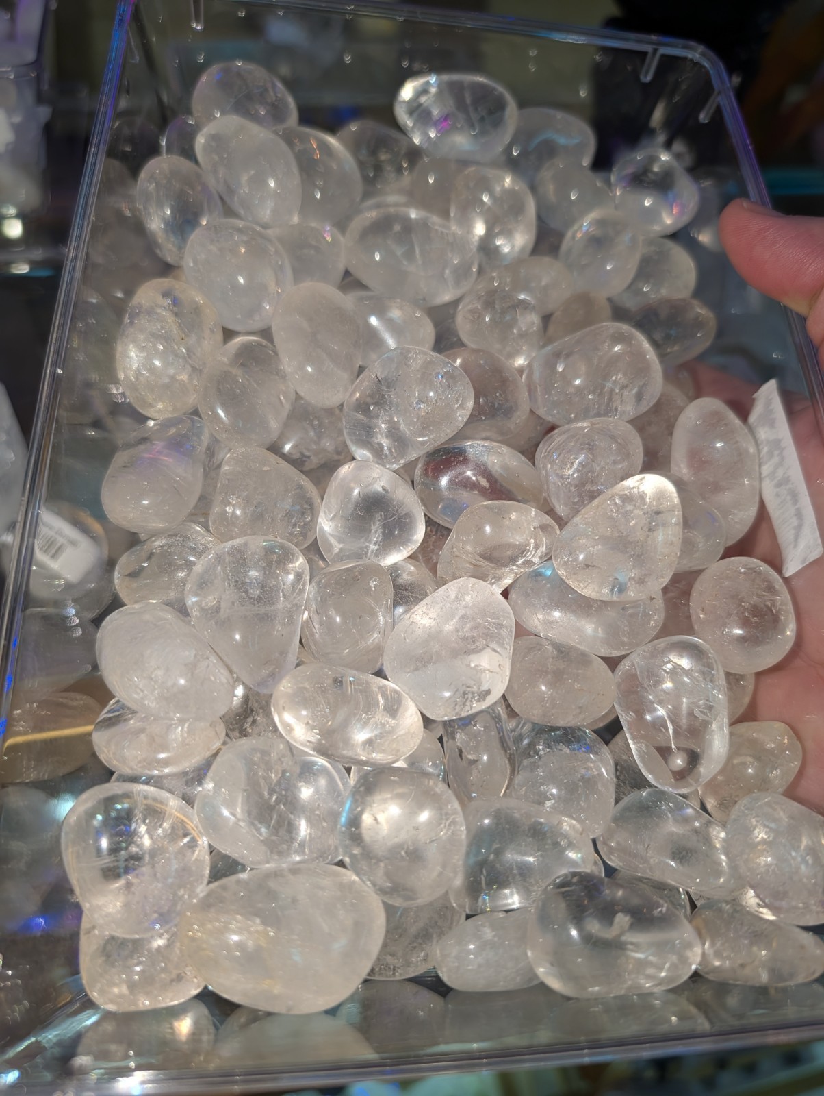 Grade A Clear Quartz Tumbled Stone | Genuine Natural Crystal | 0.8–1.2″