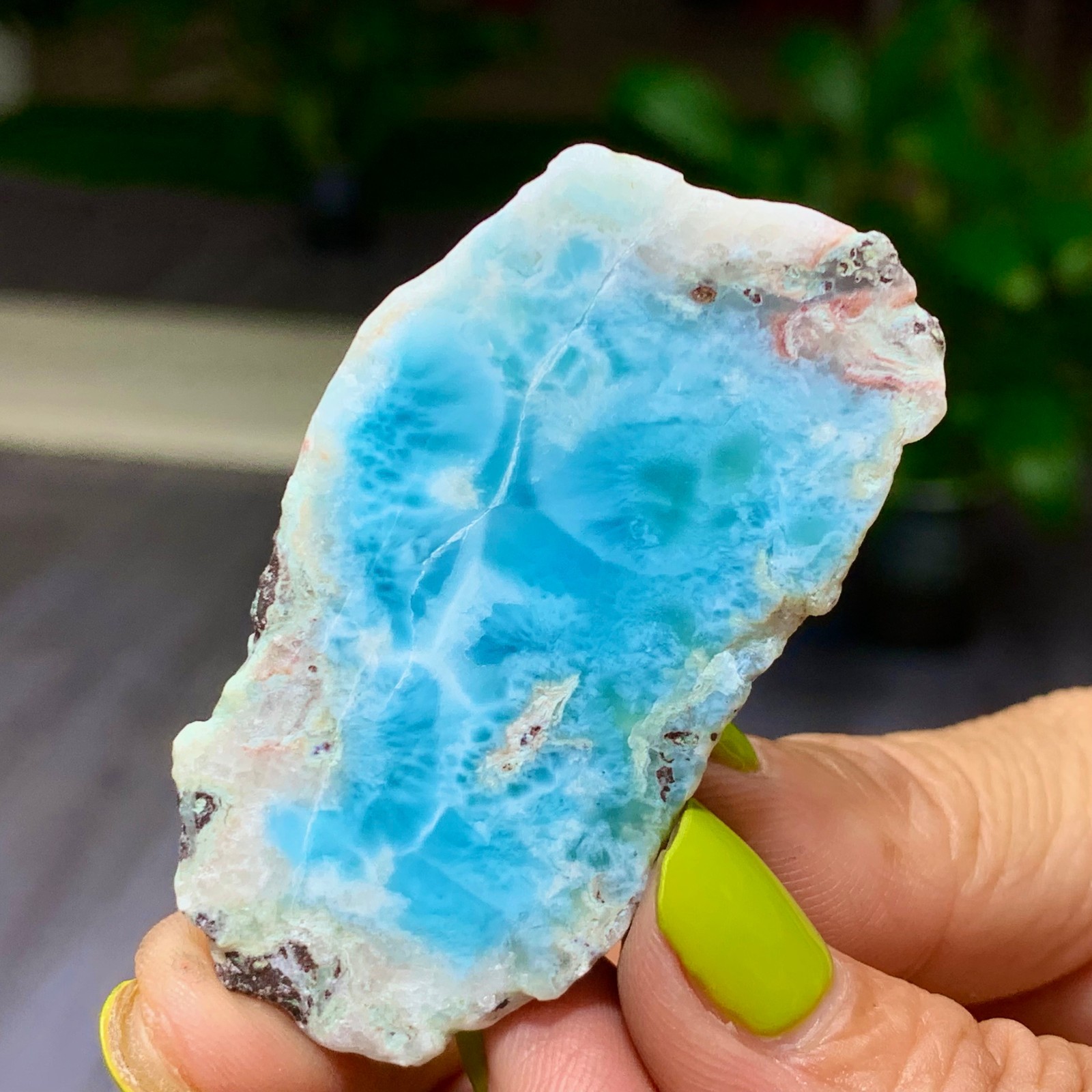 24G Natural larimar/hemimorphite Gorgeous rough raw Crystal Mineral Specimen
