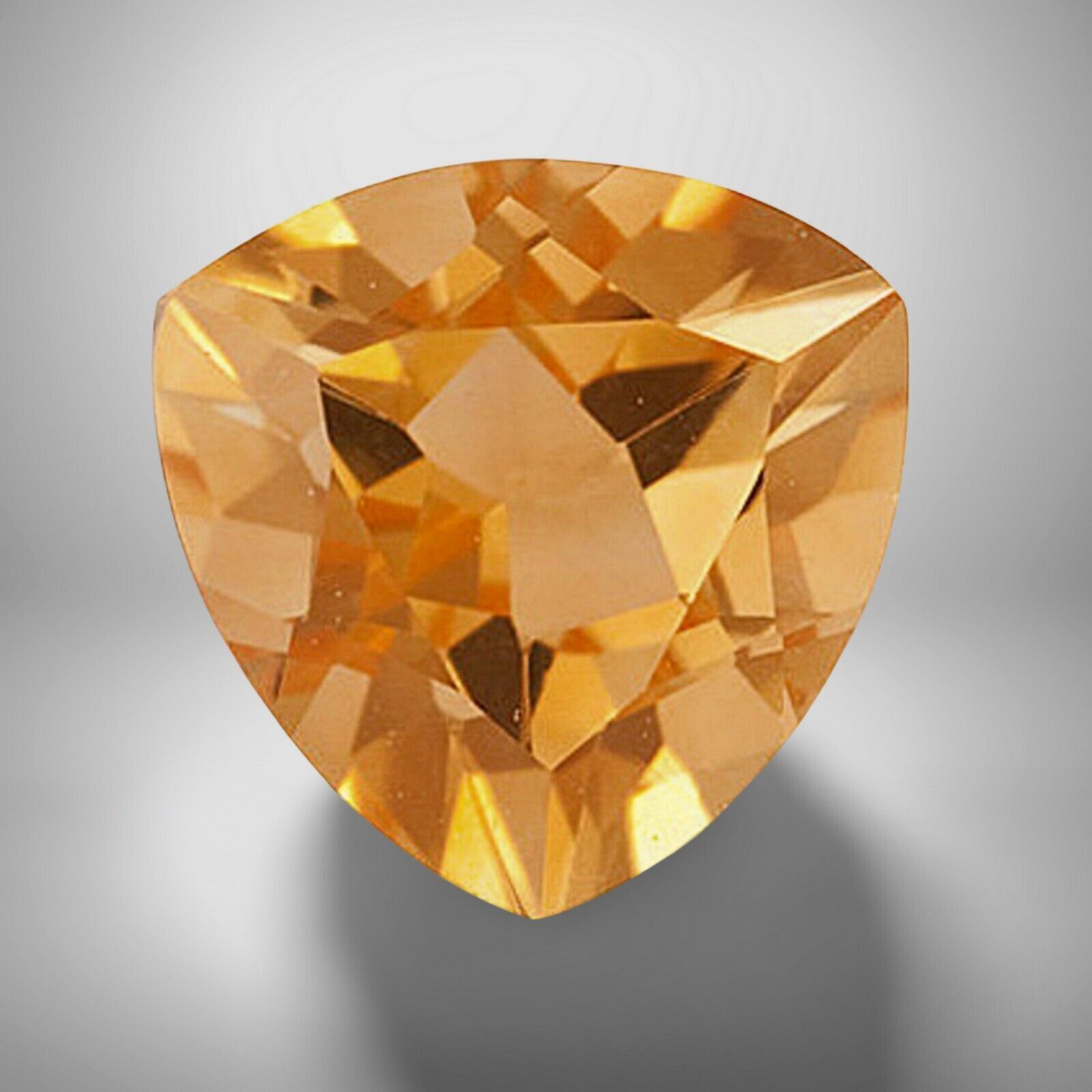 Citrine Trillion Cut Gemstone 2.5 Cts – 10 mm Flawless Precious Jewelry Gem