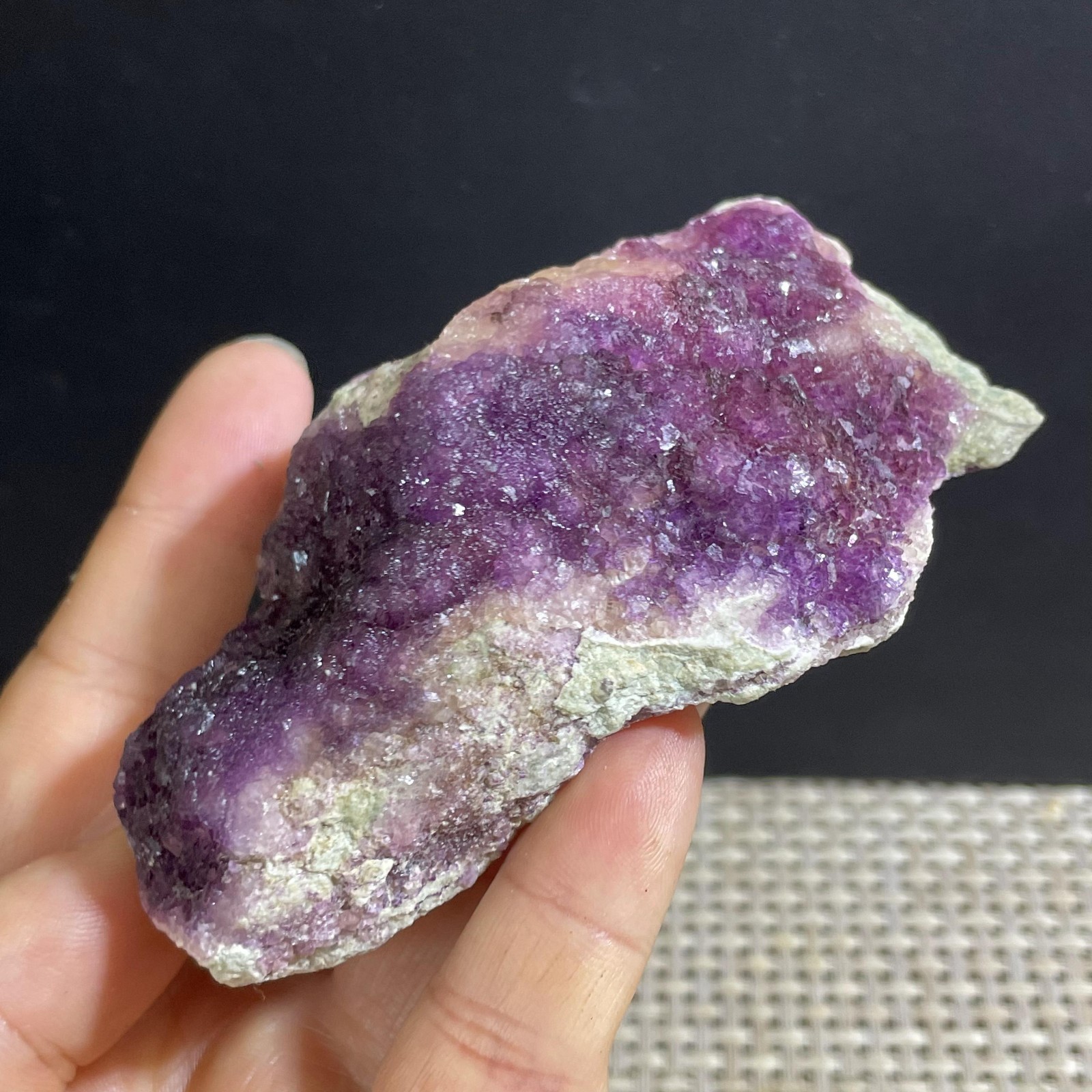 186g Deep Purple Fluorite Crystal Cluster Mineral Rough
