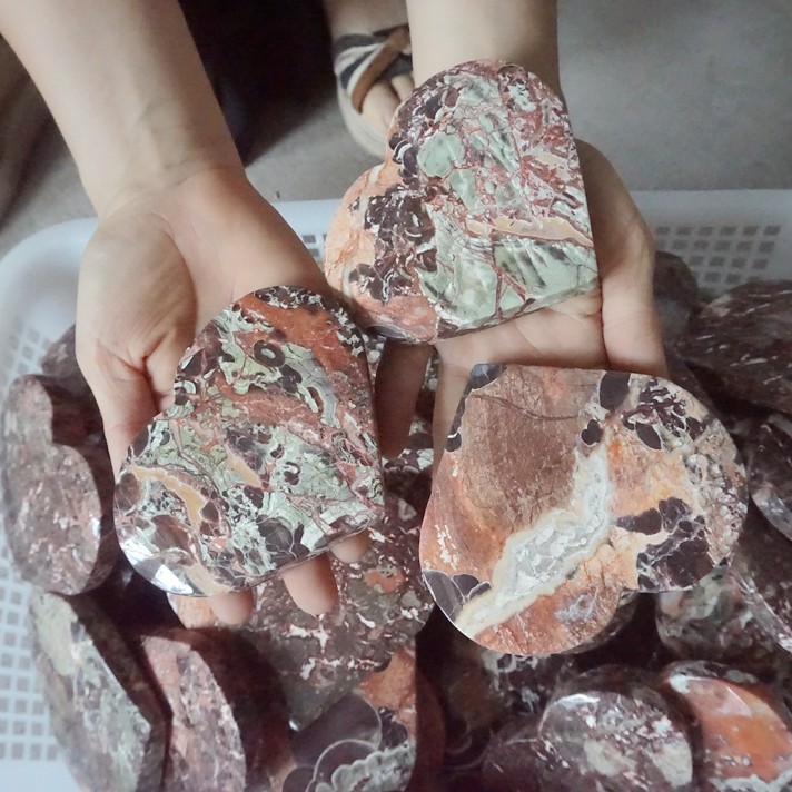 6LB 10 Natural Money Agate Wealth Abundance Crystal Heart Chakra Stone Healing