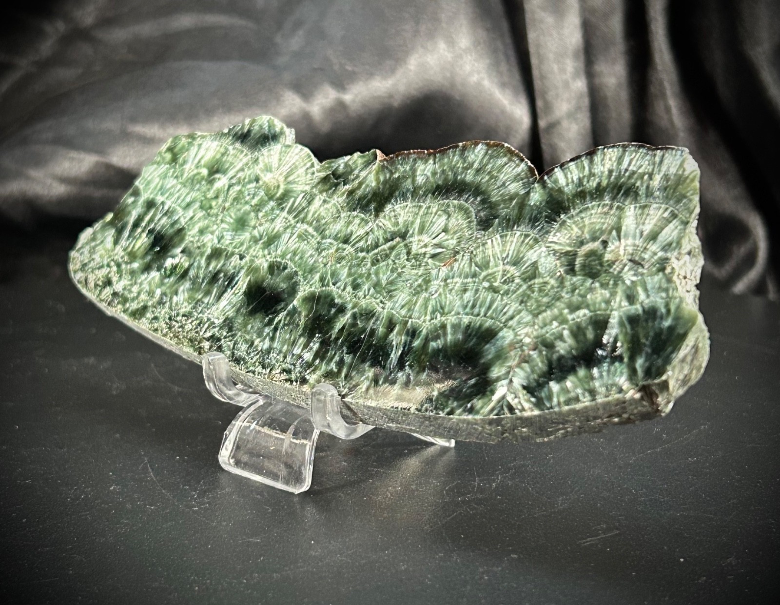 5.34″ Seraphinite Slab Polished Front/Unpolished Back 4.1oz (116 grams)