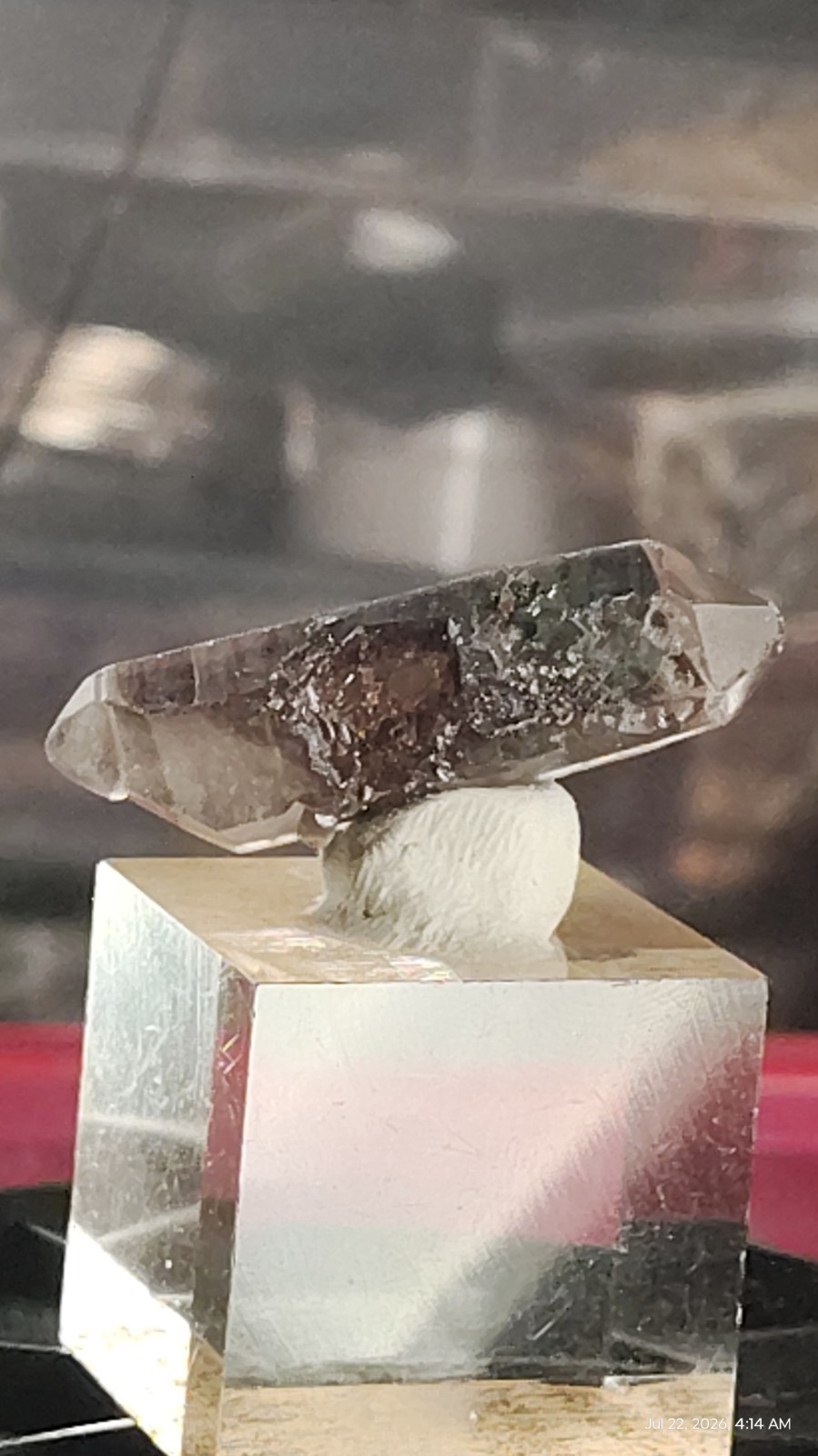 35mm Tabular Double Terminated Quartz Crystal DT Phantom Hematite Meigu China