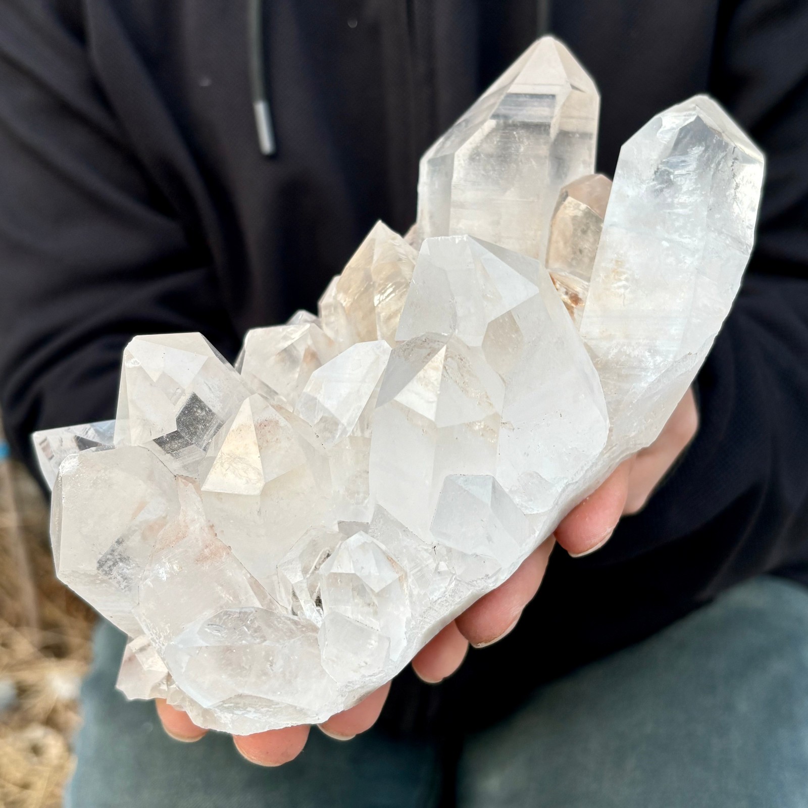 2.18LB Natural white Crystal Himalayan quartz chunk mineralsls Specimen