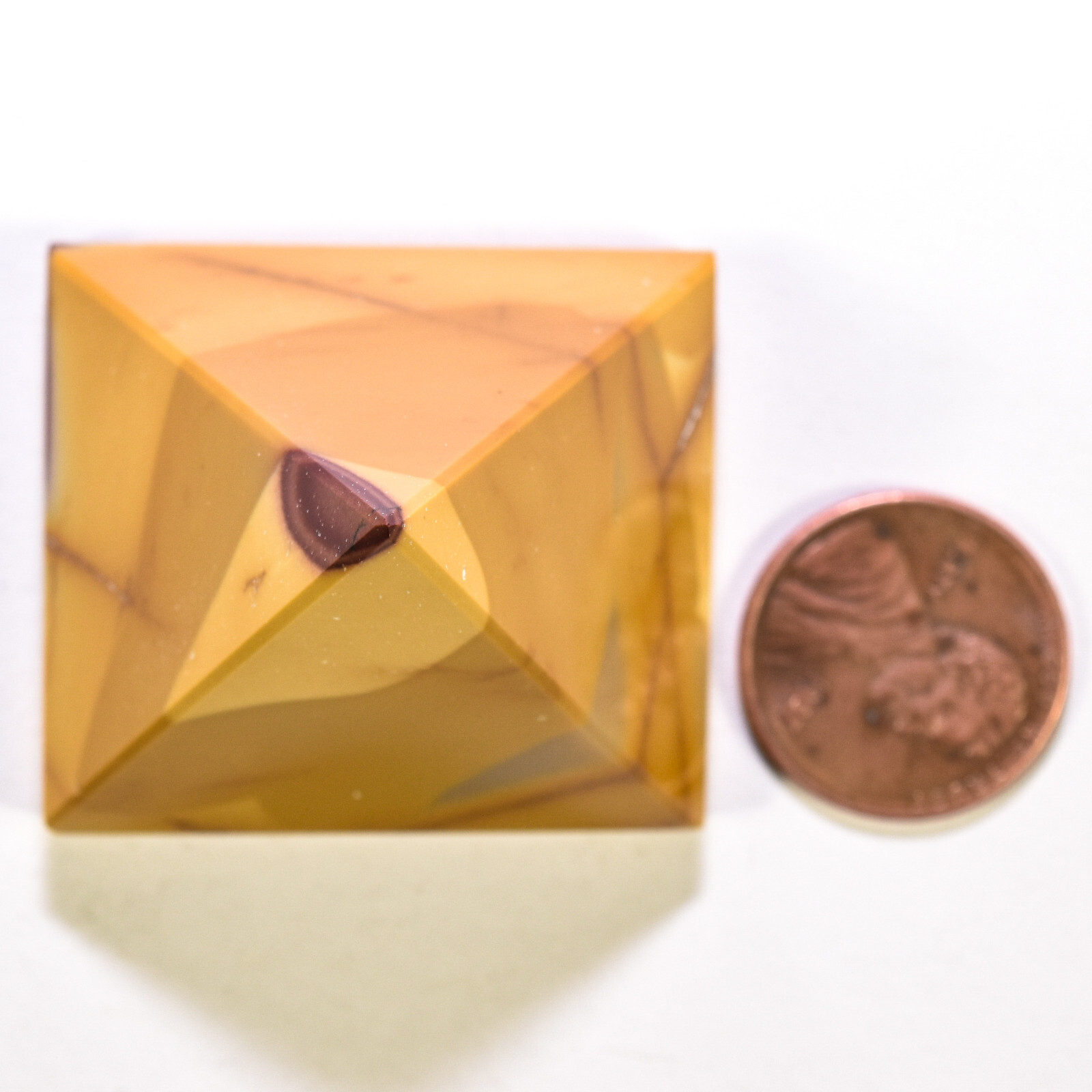 37mm Orange Purple Mookaite Jasper Pyramid Natural Crystal Gemstone – Australia