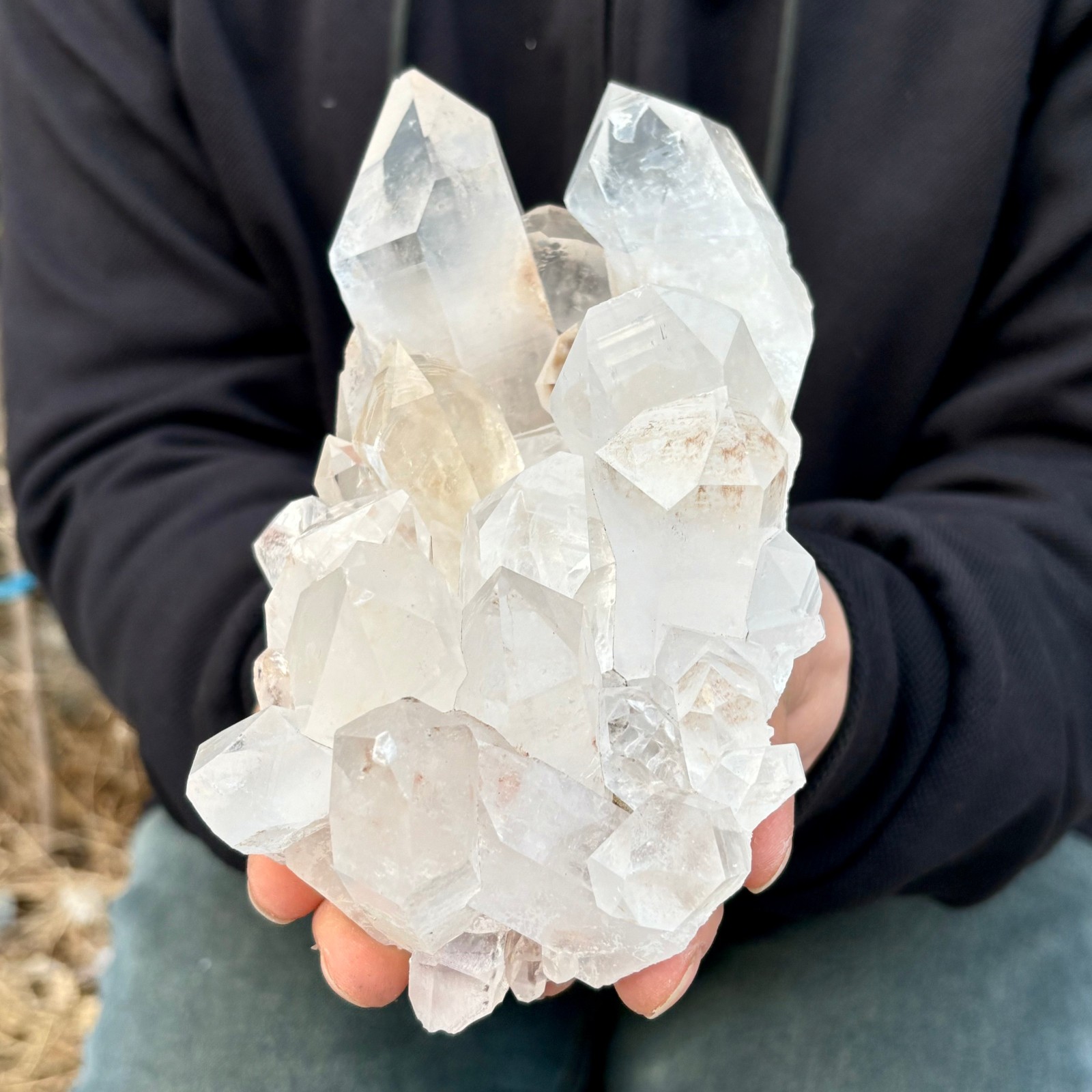 2.18LB Natural white Crystal Himalayan quartz chunk mineralsls Specimen