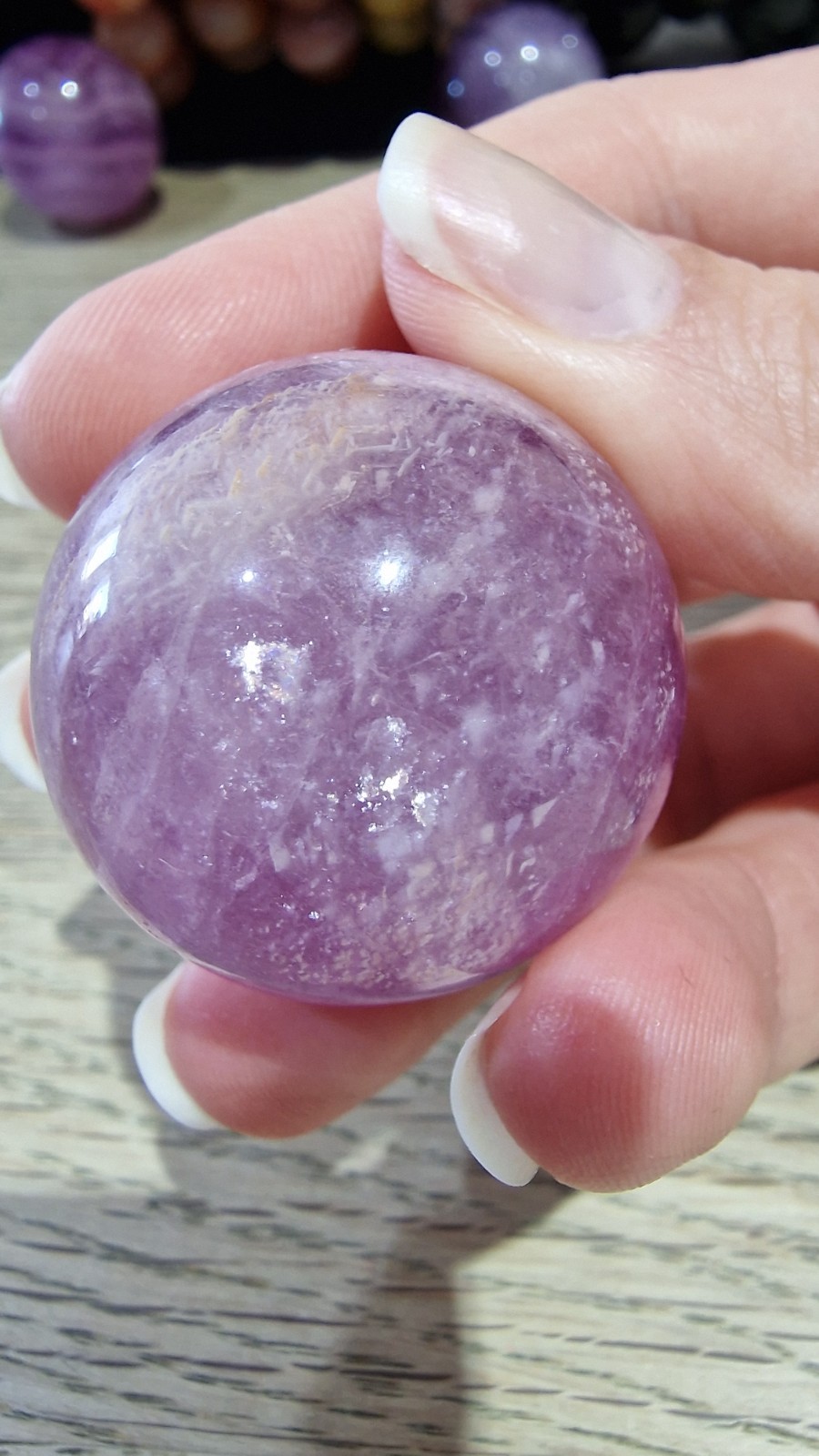 Fluorite Crystal Sphere Approx 32.4mm-33.0mm and 56g-62g Free Holder