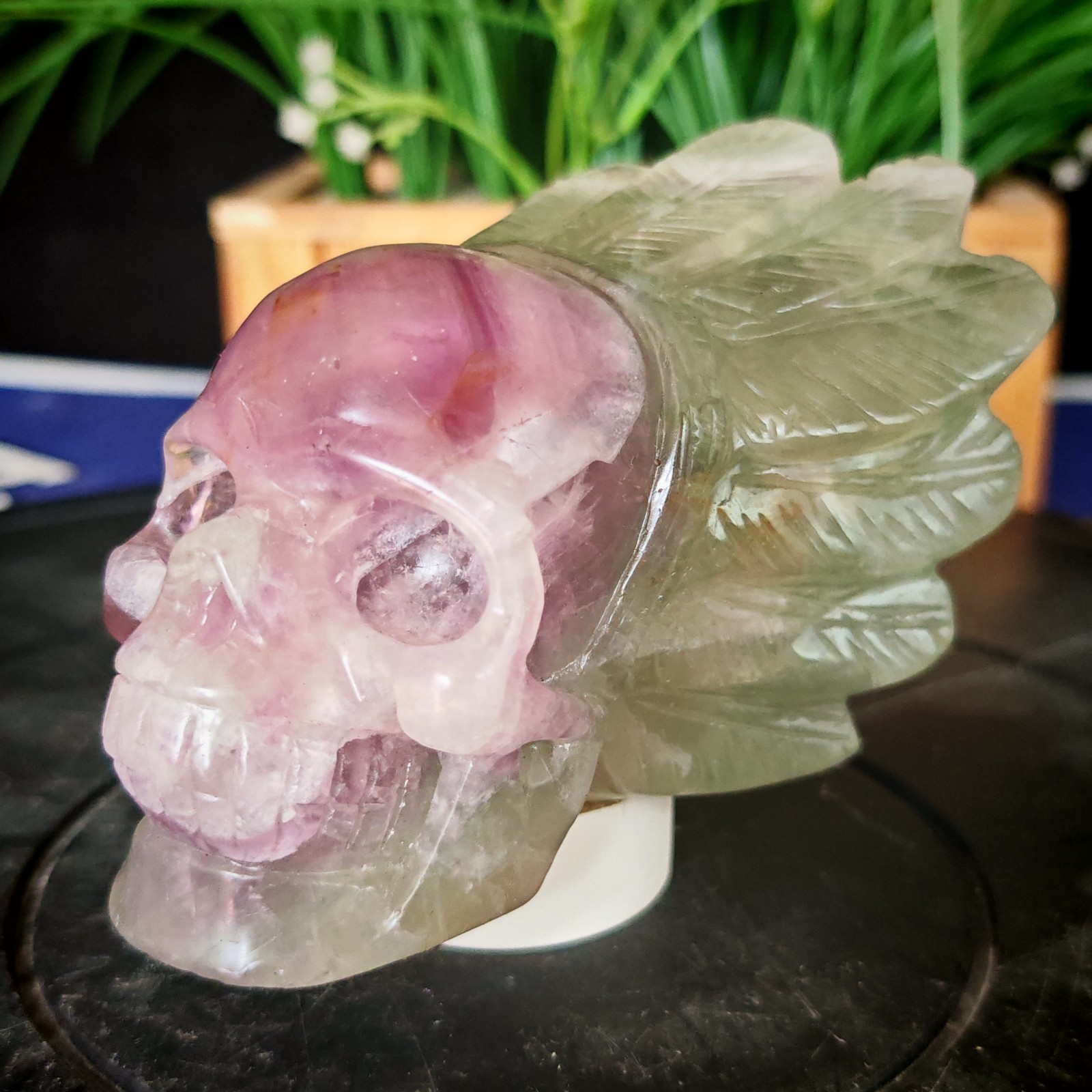 3.08LBTop natural crystal hand carved therapeutic artwork1.40kg