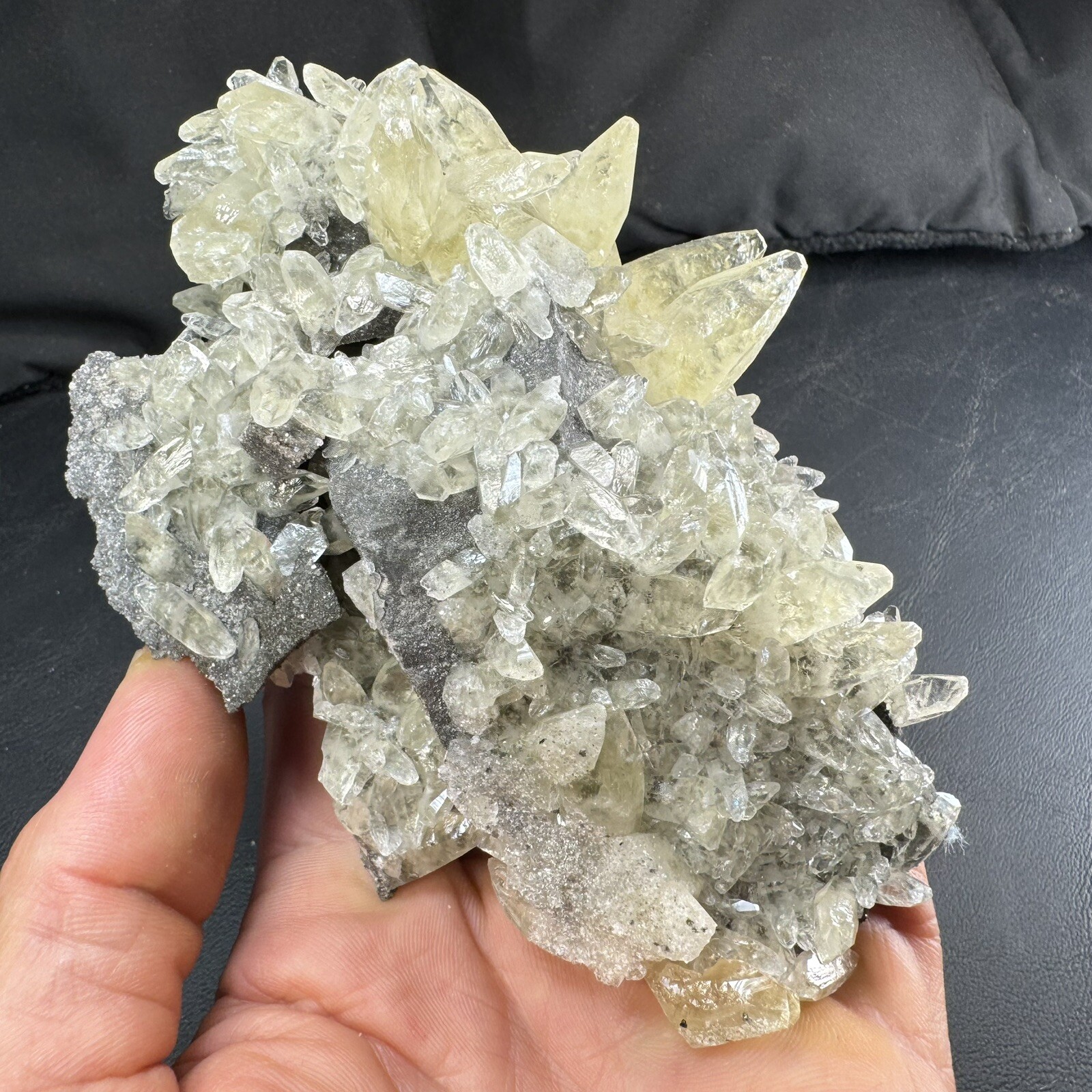 Calcite Crystals with Chalcopyrite Dolomite on Matrix / Missouri