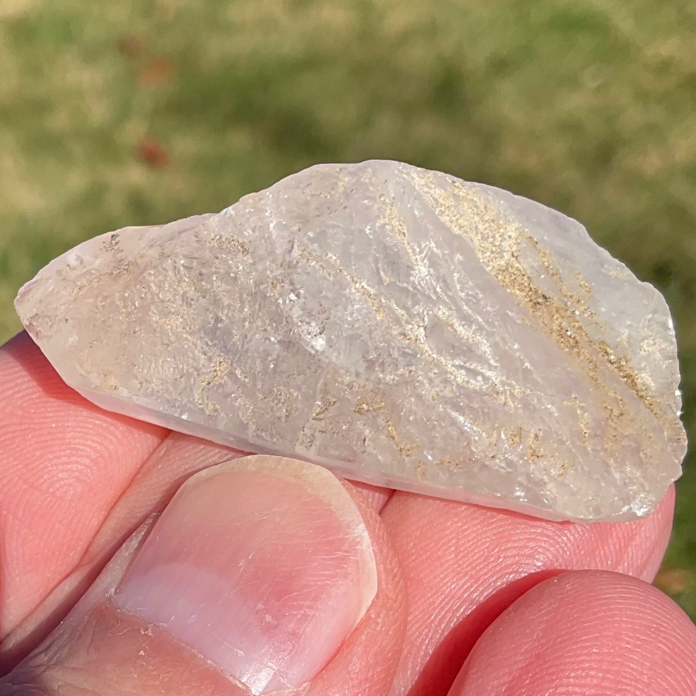 Etched Quartz Crystal Phantom Specimen 16g Natural Lightning Strike Look