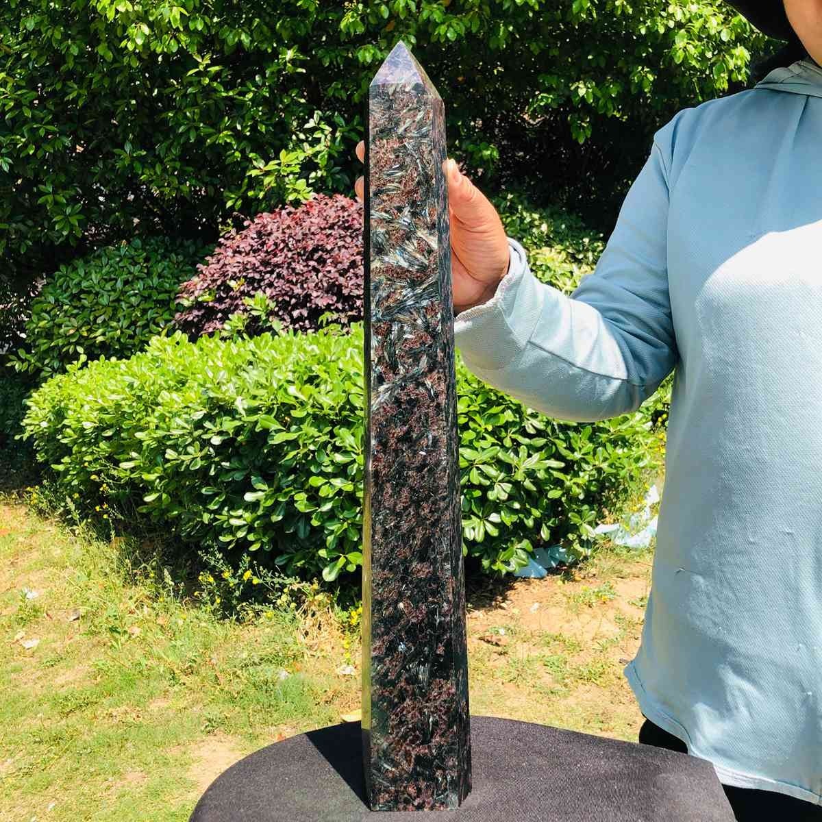 8.44LB Natural Firework Obelisk Tower Reiki Healing Crystal Point Wand