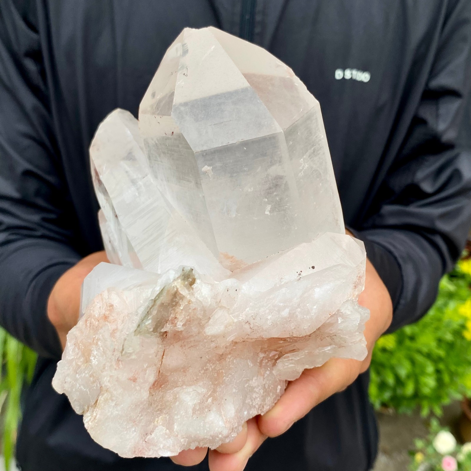 1.97LB A+++Natural white Crystal Himalayan quartz cluster /mineralsls