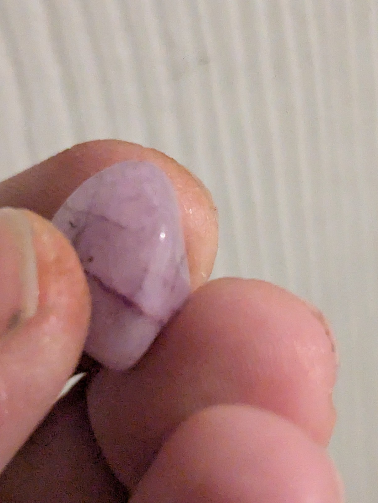 Small Light Purple/Lilac Tumbled Stone Likely From My 25-30 Year Old Collection