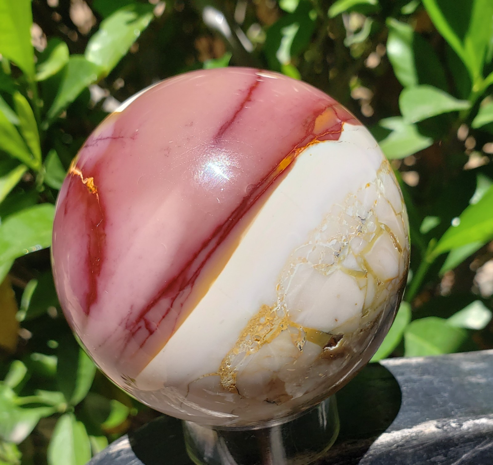 2.5″ Mookaite Jasper Crystal Sphere Ball Orb, 320g or 11.3 oz