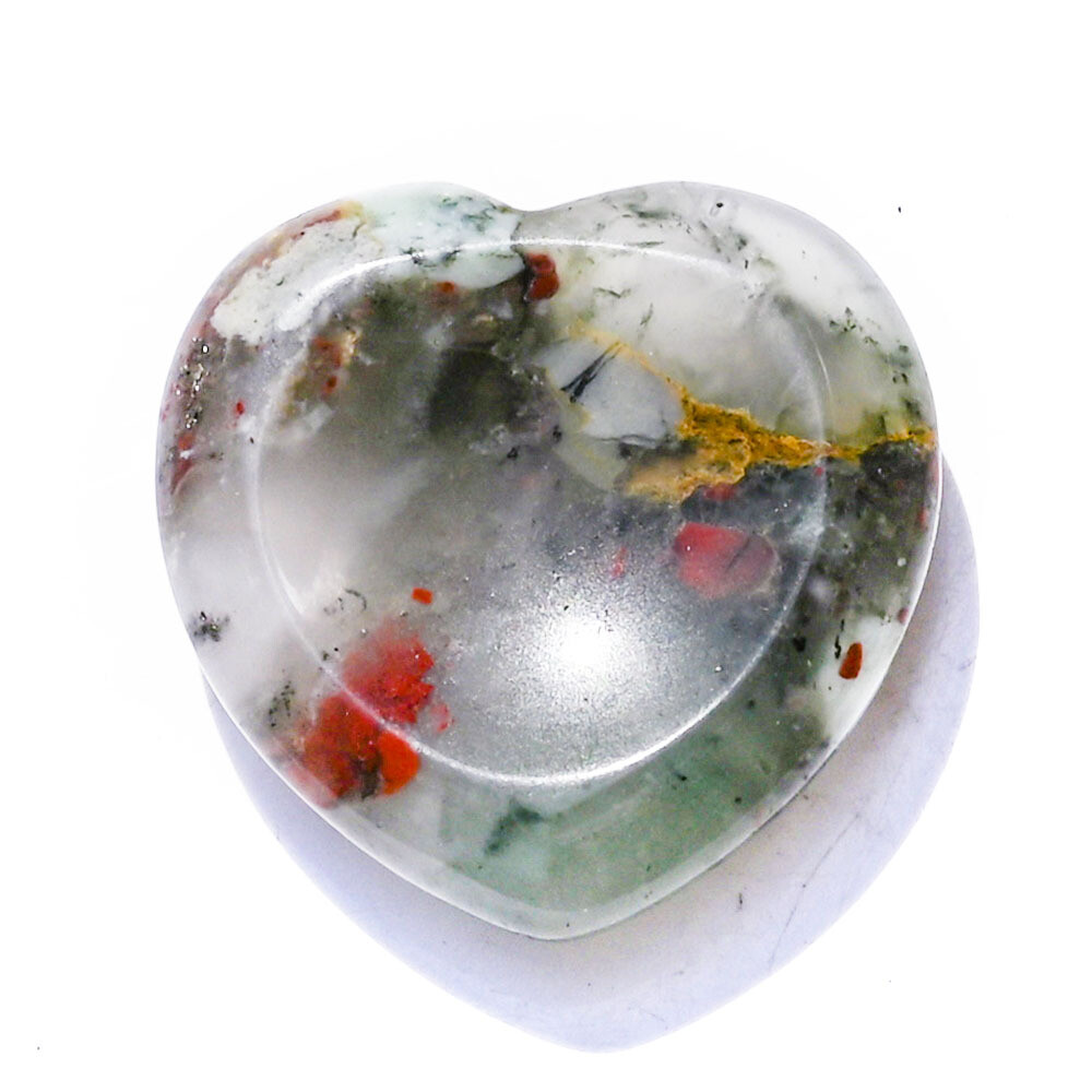Handcarved Crystal Thumb Worry Stone for Anxiety Reiki Pocket Palm Heart Stone