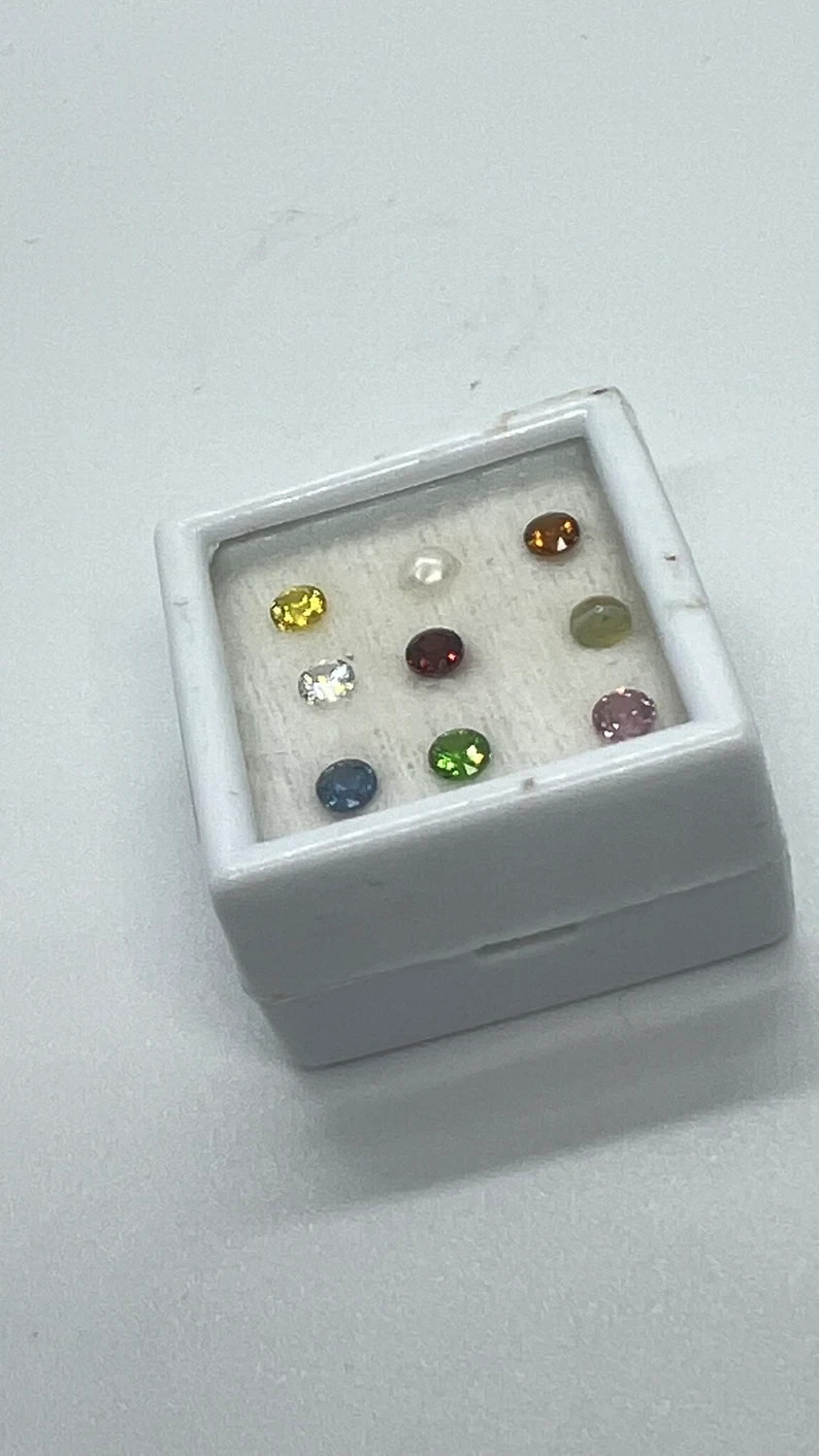 Certified 9 Gemstone Natural Mix Color Sapphire 6 mm Cut Lot Loose Gemstone
