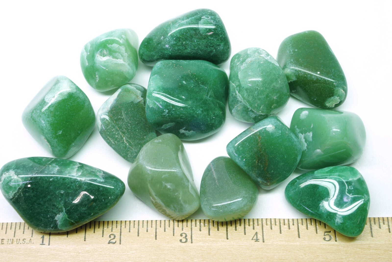 Bulk Tumbled Green Aventurine Crystals 1/2 Lb Natural Healing Stones