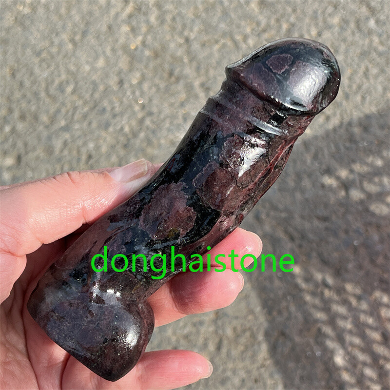 4.7″ Natural Garnet Male Penis skull quartz crystal skull Figurines Healing 1PC
