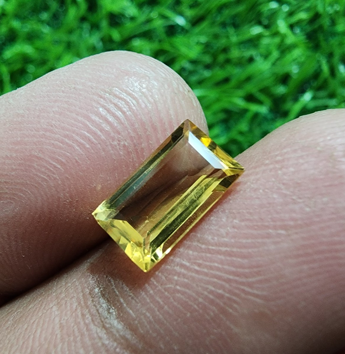 Superb Golden Citrine Topaz Loose Rectangle Cut Gem 1.90Ct Natural Faceted Stone